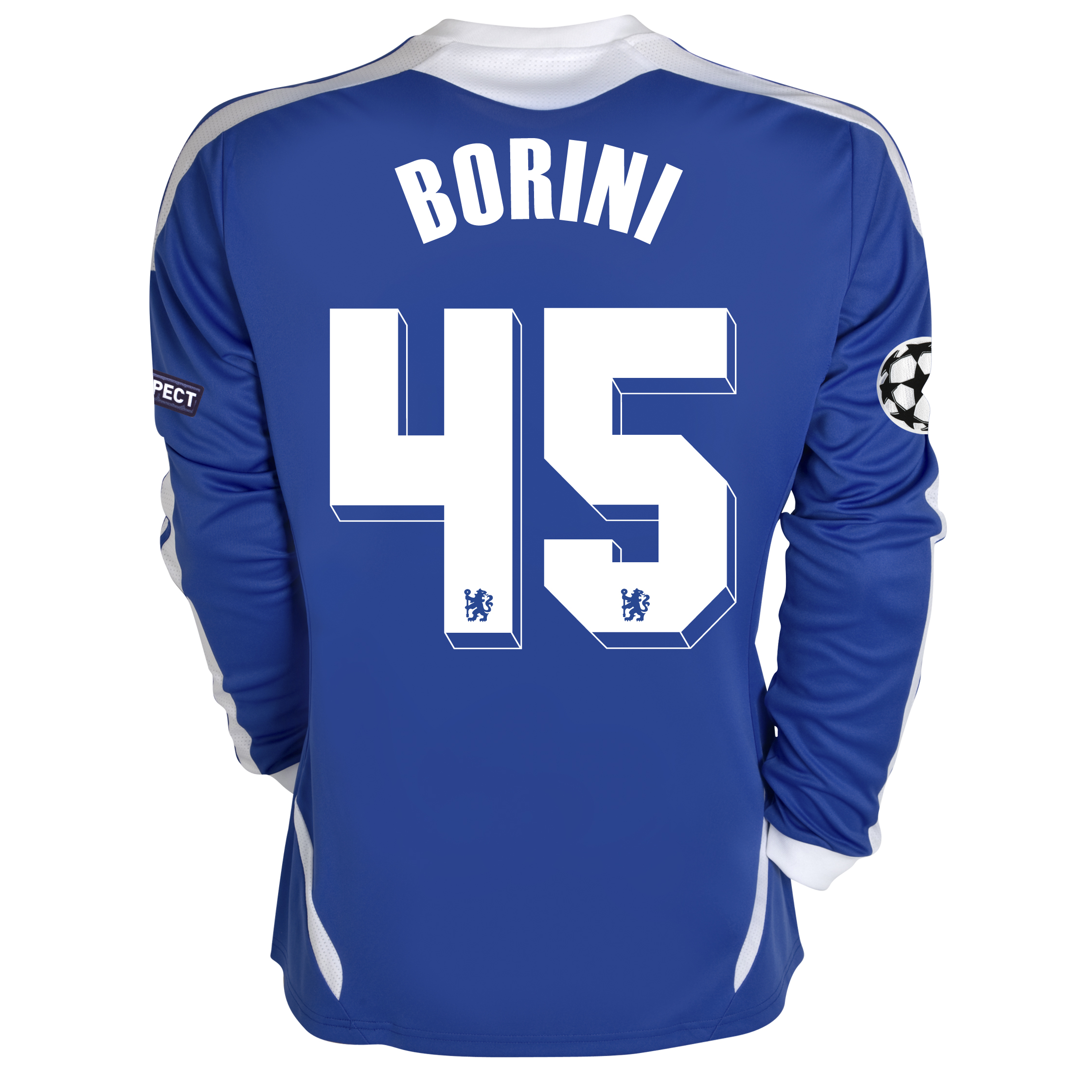 Chelsea UEFA Champions League Home Shirt 201112 Long Sleeved with Borini 45 printing