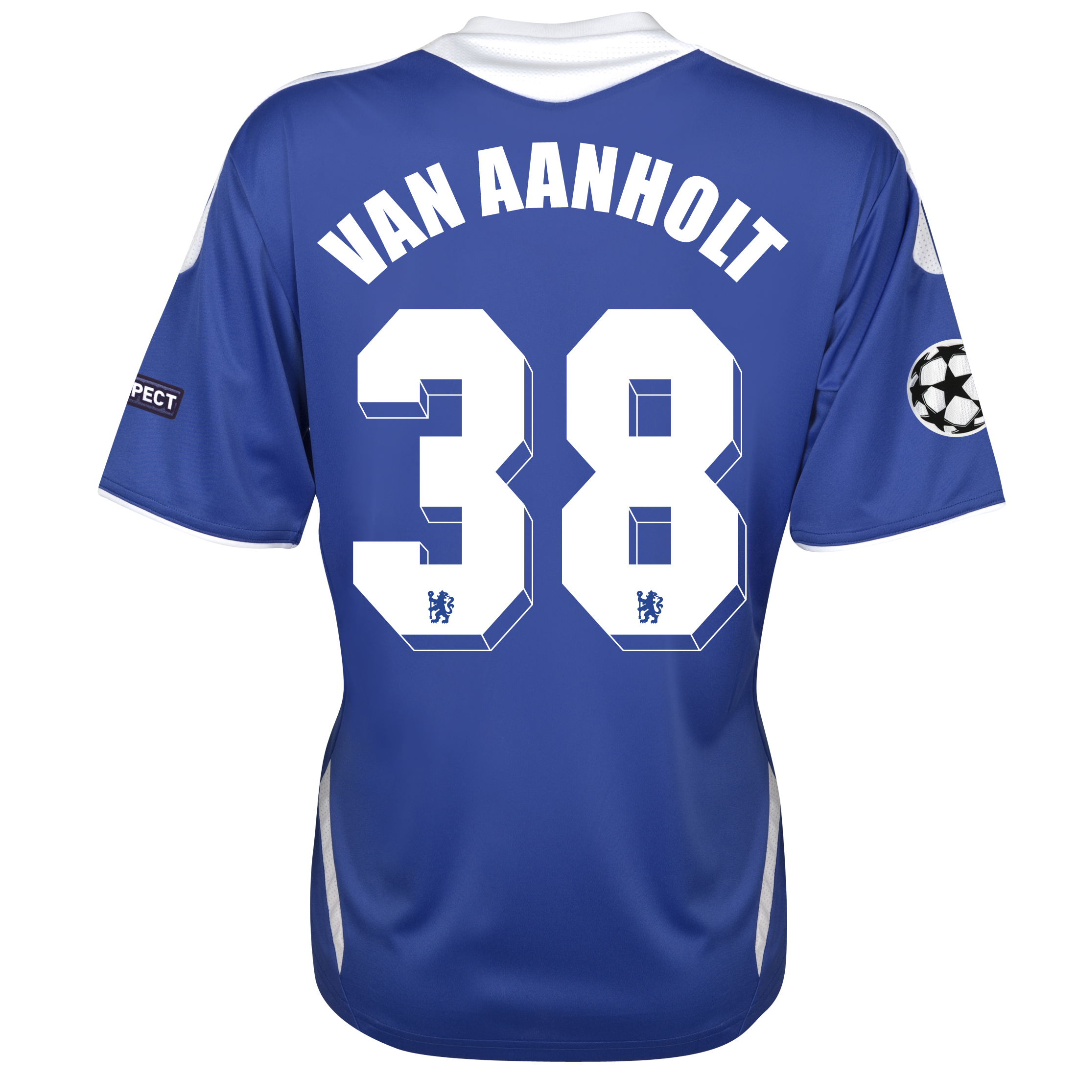 Chelsea UEFA Champions League Home Shirt 201112 Womens with van Aanholt 38 printing