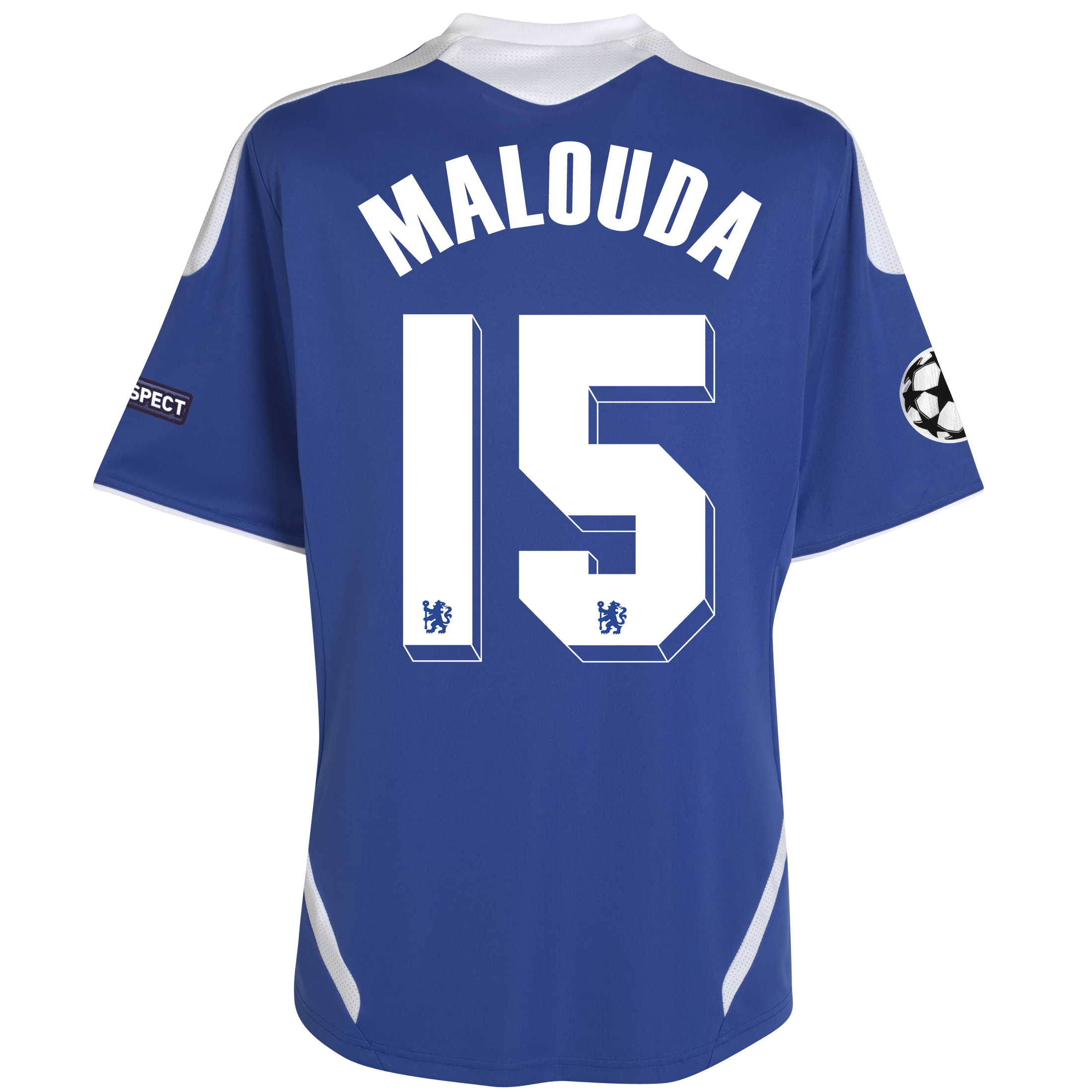 Chelsea UEFA Champions League Home Shirt 201112 Outsize with Malouda 15 printing