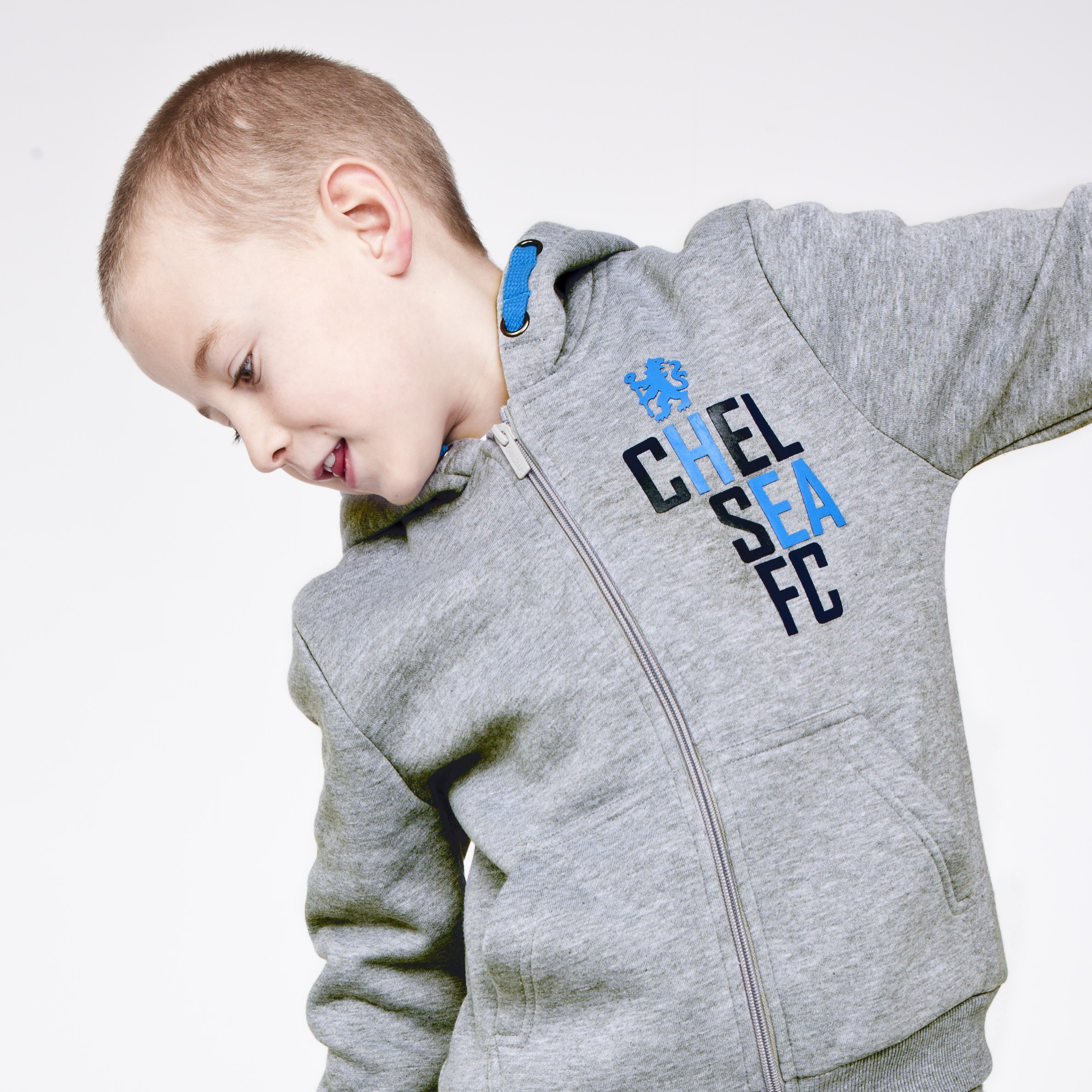 Chelsea Fashion Graphic Hoody - Grey Marl - Boys
