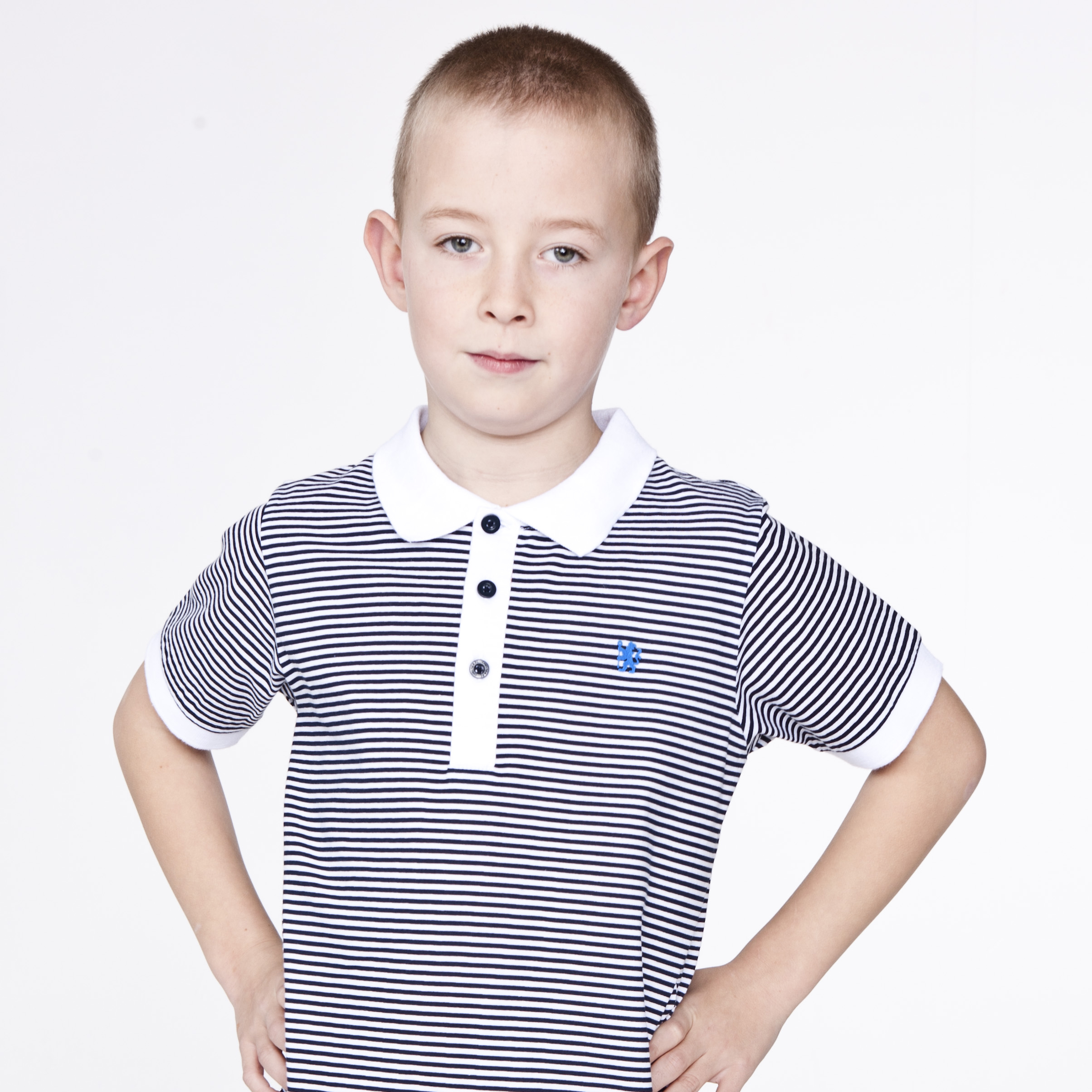 Chelsea Fashion Pin Striped Polo - Navy/White - Boys