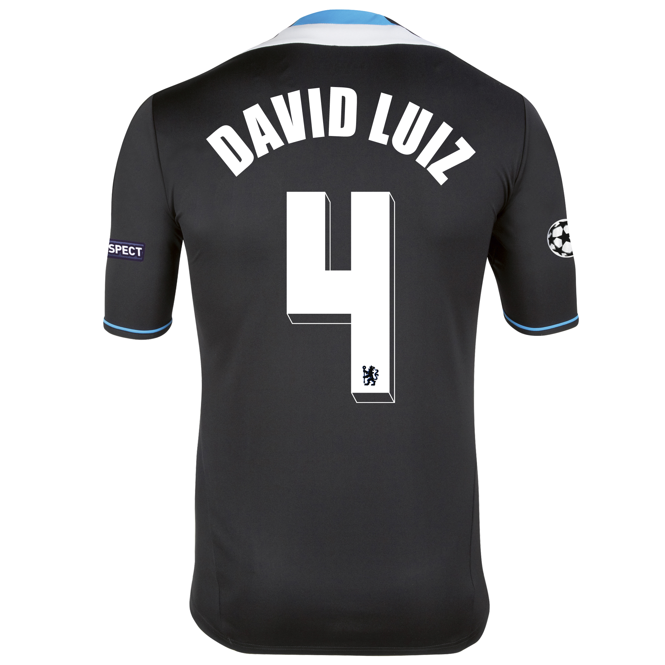 Chelsea UEFA Champions League Away Shirt 2011/12 - Womens with David Luiz 4 printing