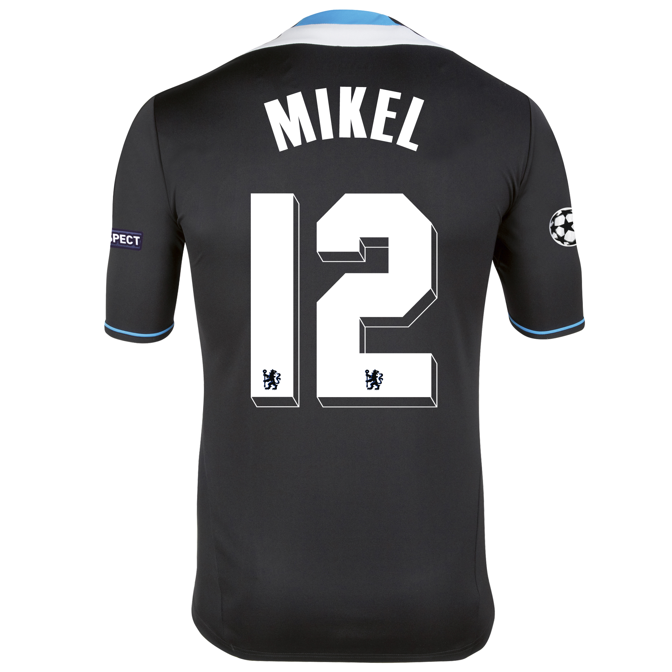 Chelsea UEFA Champions League Away Shirt 2011/12 - Womens with Mikel 12 printing