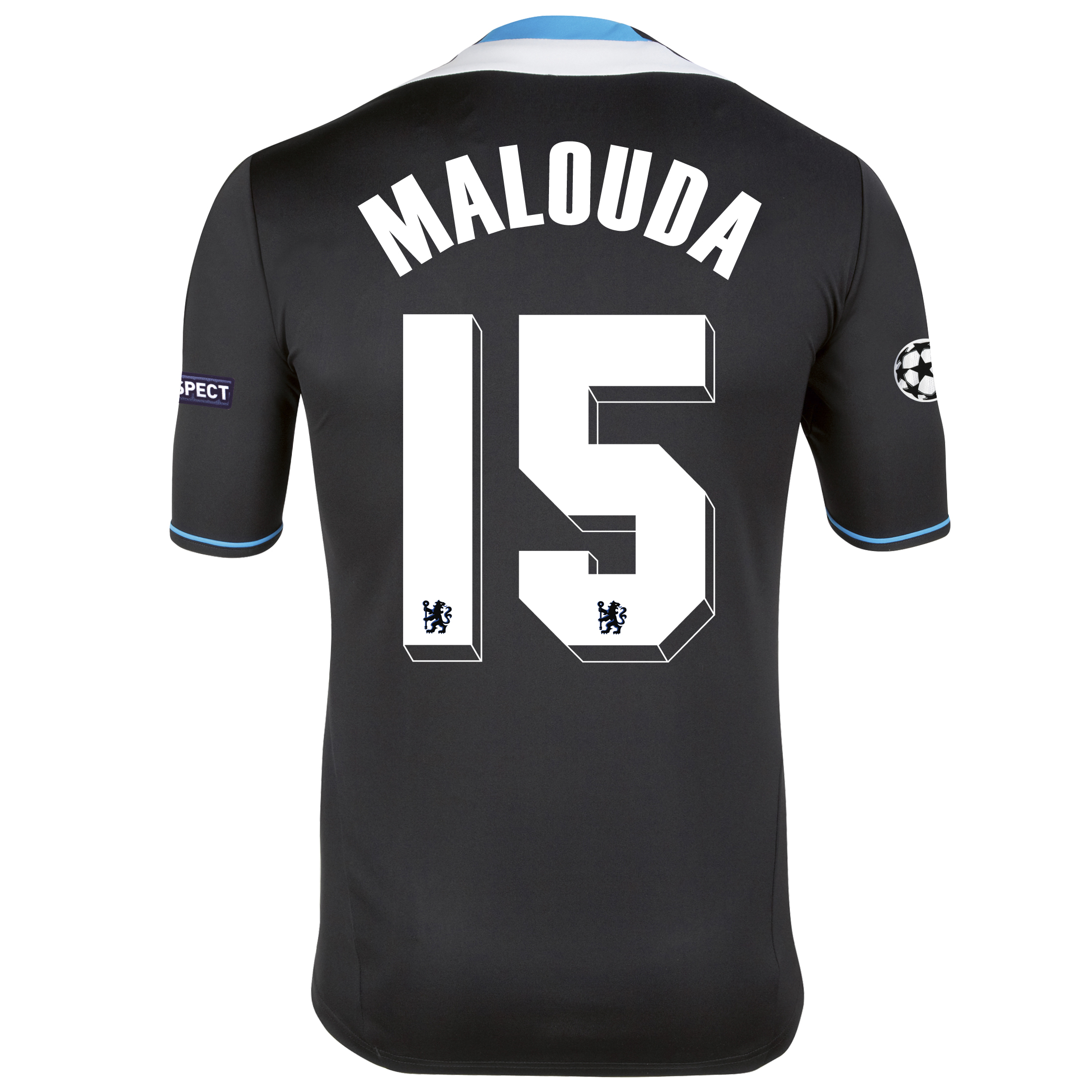 Chelsea UEFA Champions League Away Shirt 2011/12 - Womens with Malouda 15 printing