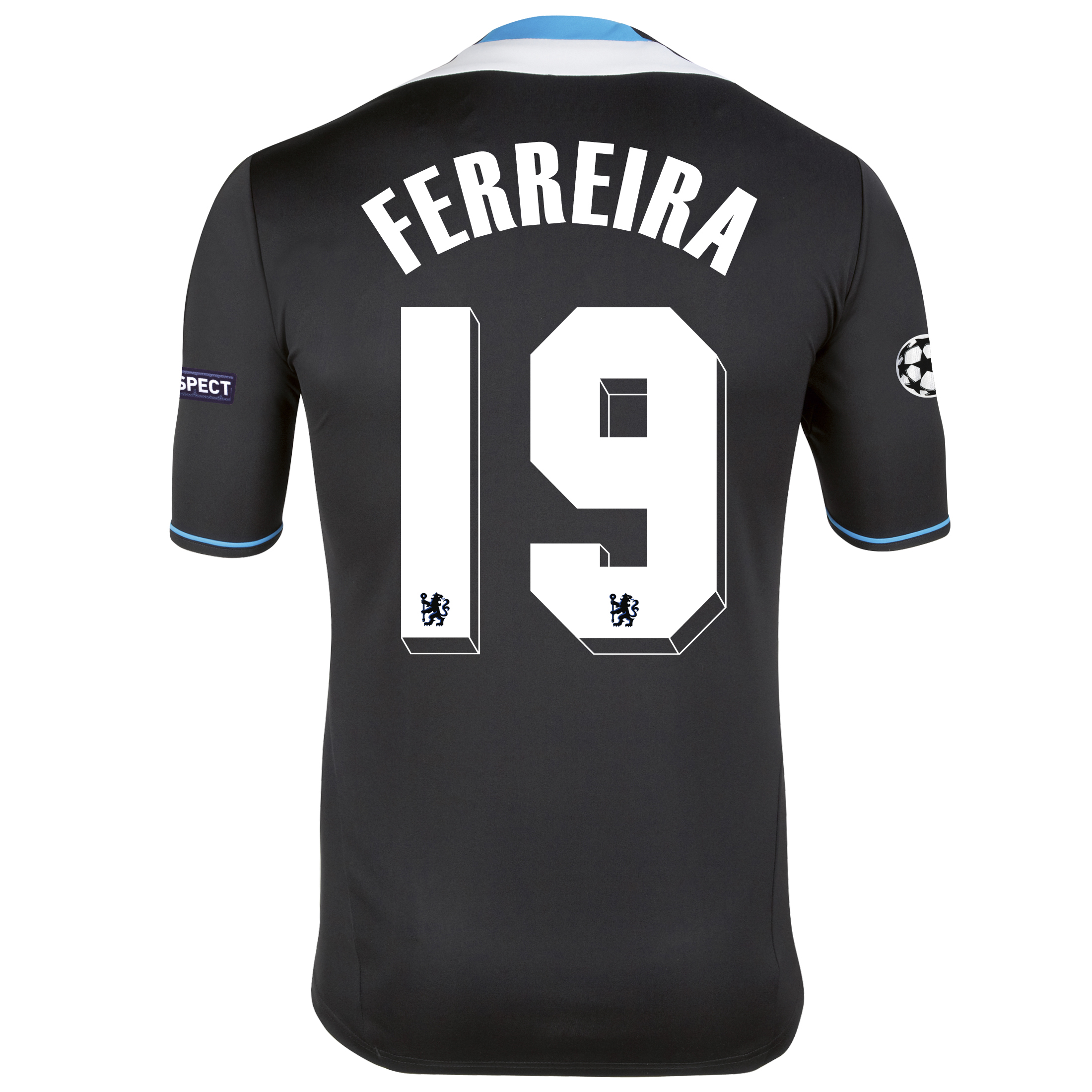 Chelsea UEFA Champions League Away Shirt 2011/12 - Womens with Ferreira 19 printing