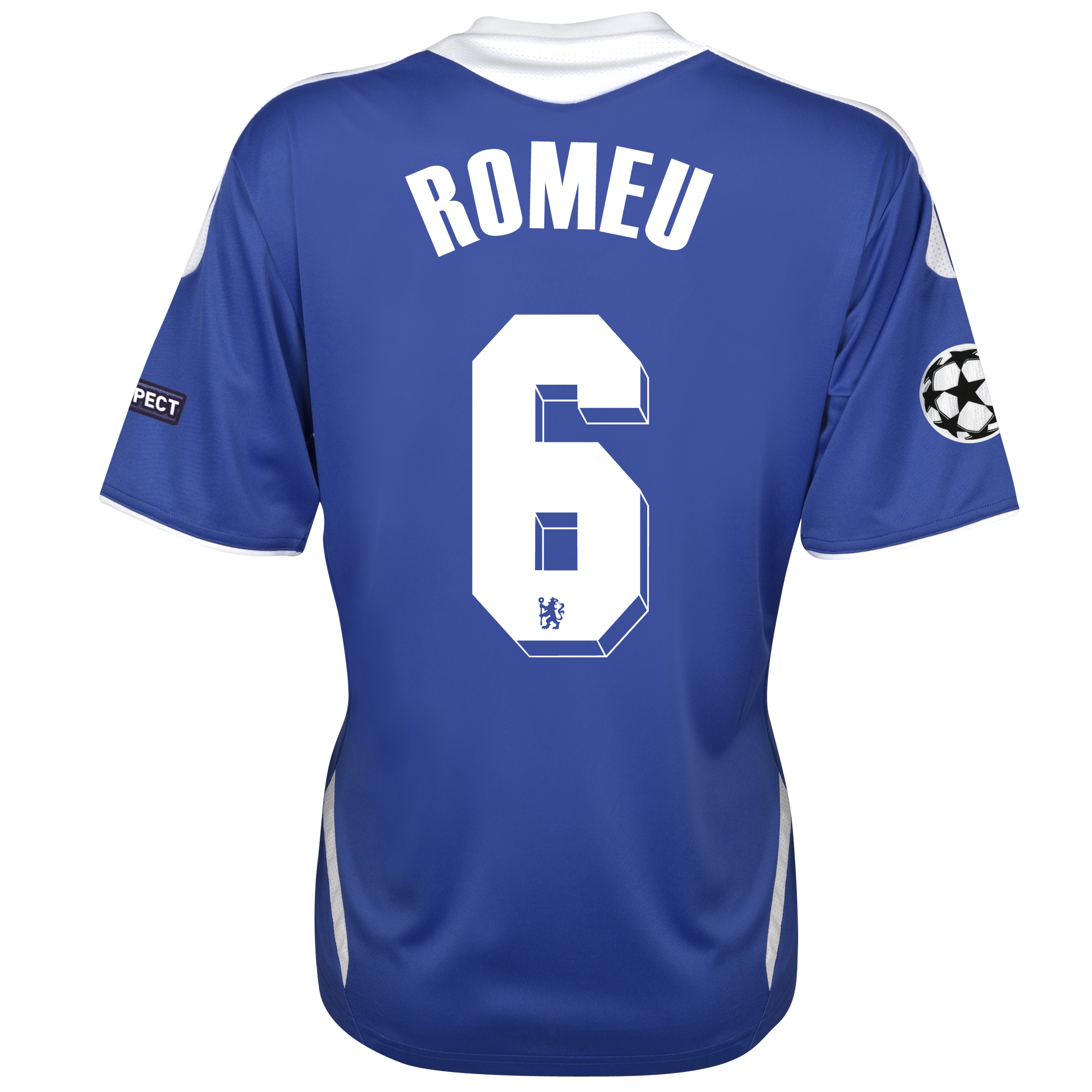 Chelsea Home UEFA Champions League Shirt 2011/12 - Womens with Romeu 6 printing