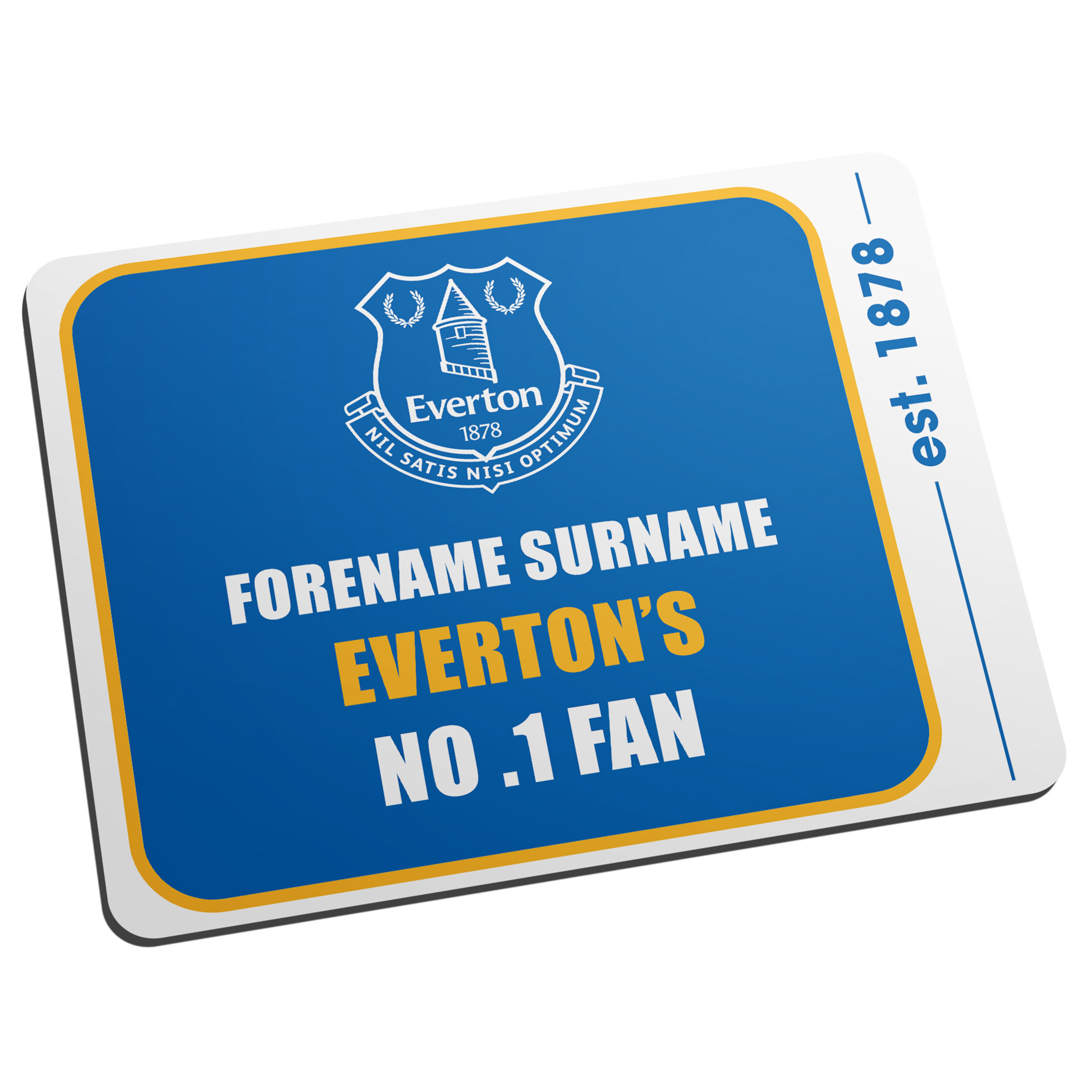 Everton Personalised No.1 Fan Mouse Mat