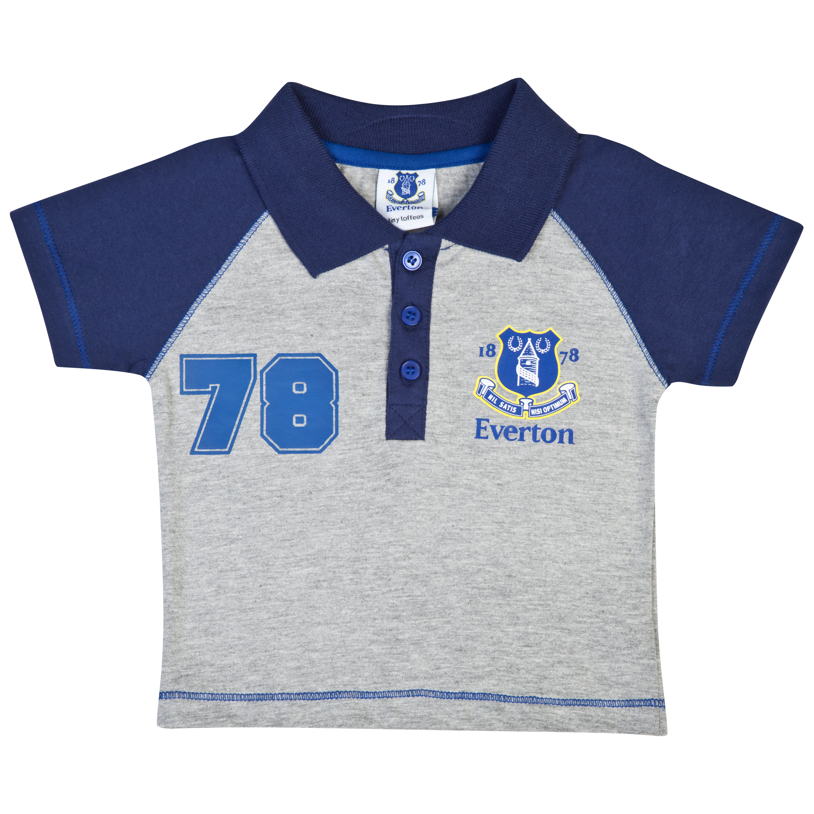 Everton Polo Top Navy~Grey Baby