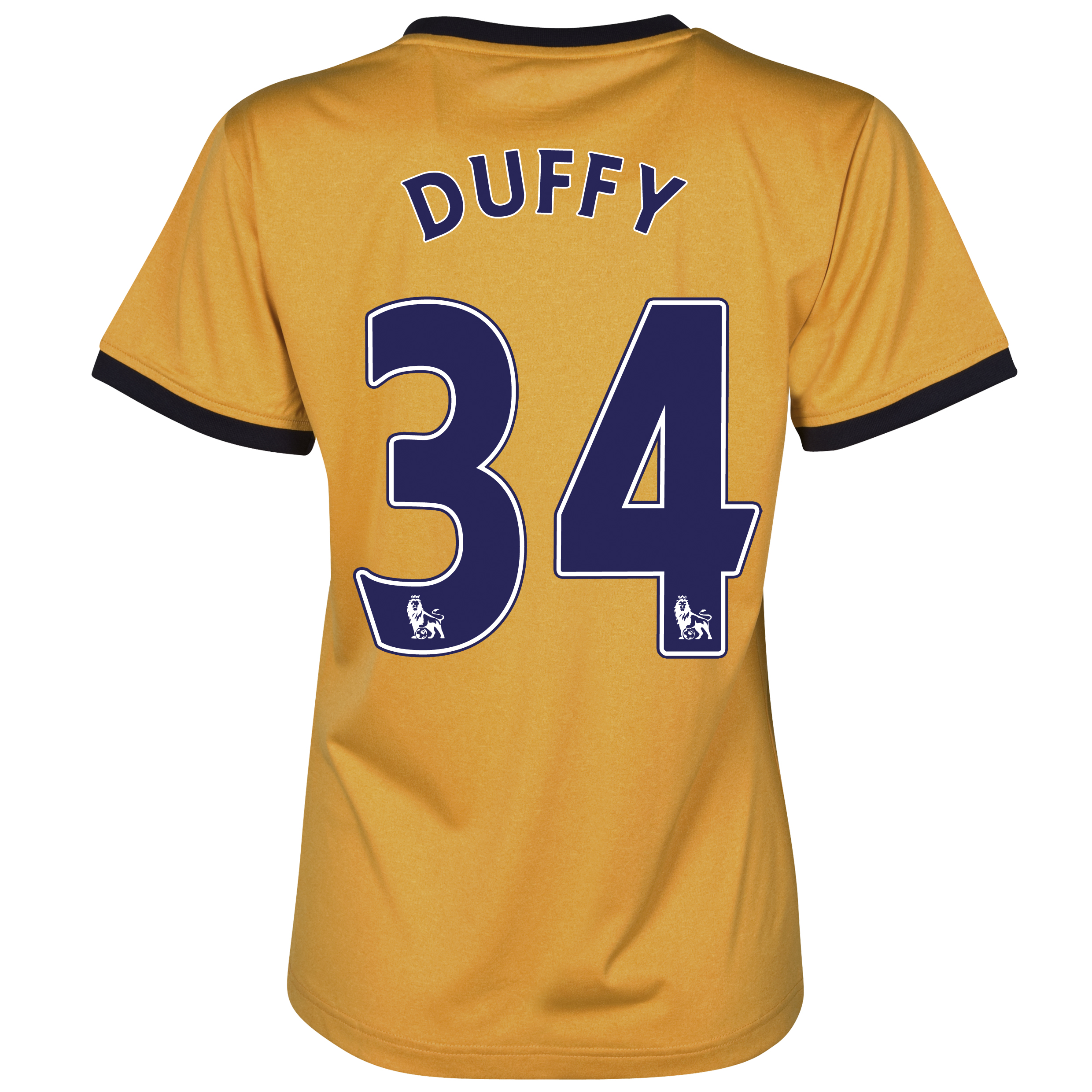 <br>Everton Away Shirt 2011/12 Womens with Duffy 34 printing