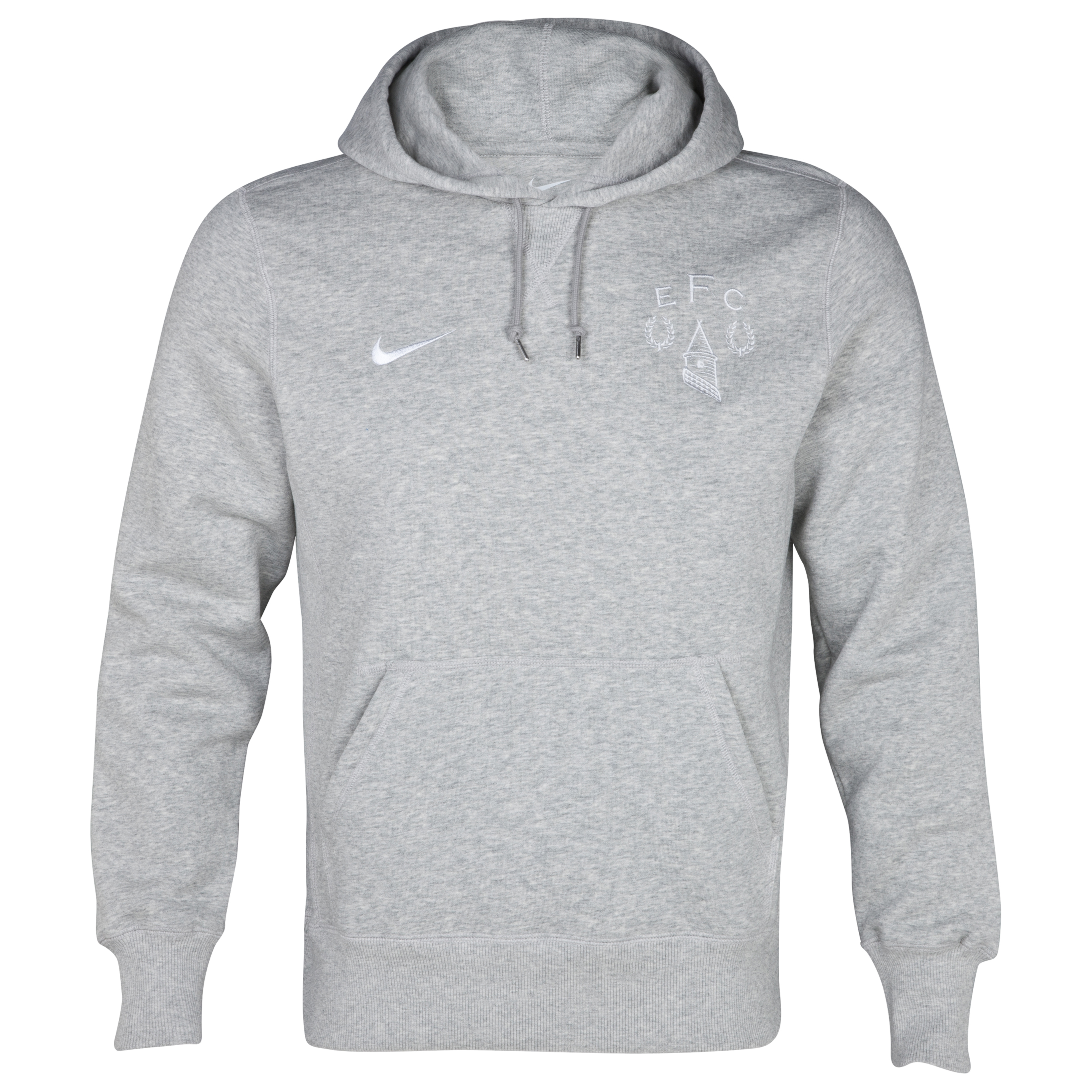 Everton Heritage Fleece Hoodie - Junior - Grey Heather/White