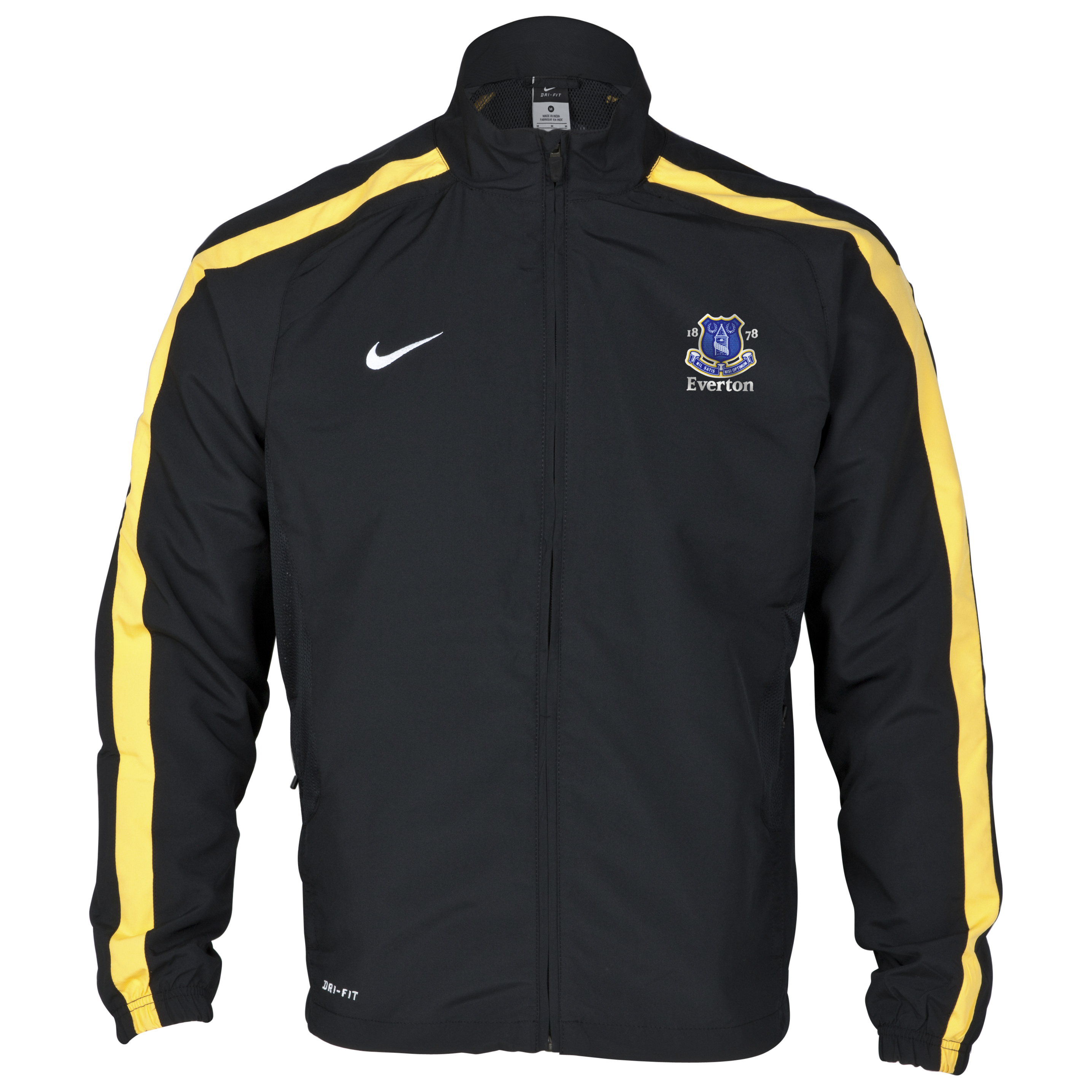 Everton Woven Warm Up Jacket - Black/Varsity Maize/White