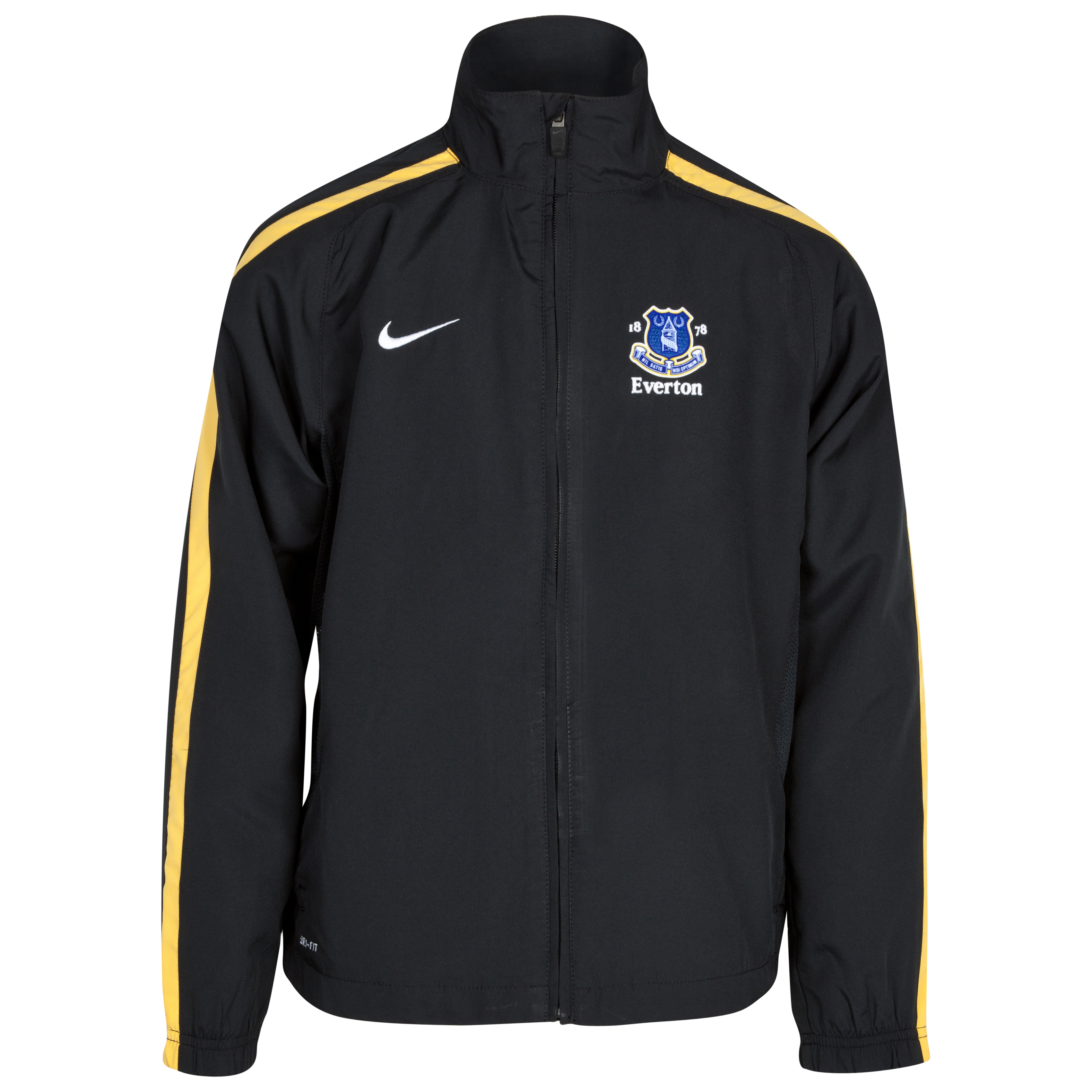 Everton Woven Warm Up Jacket - Black/Varsity Maize/White