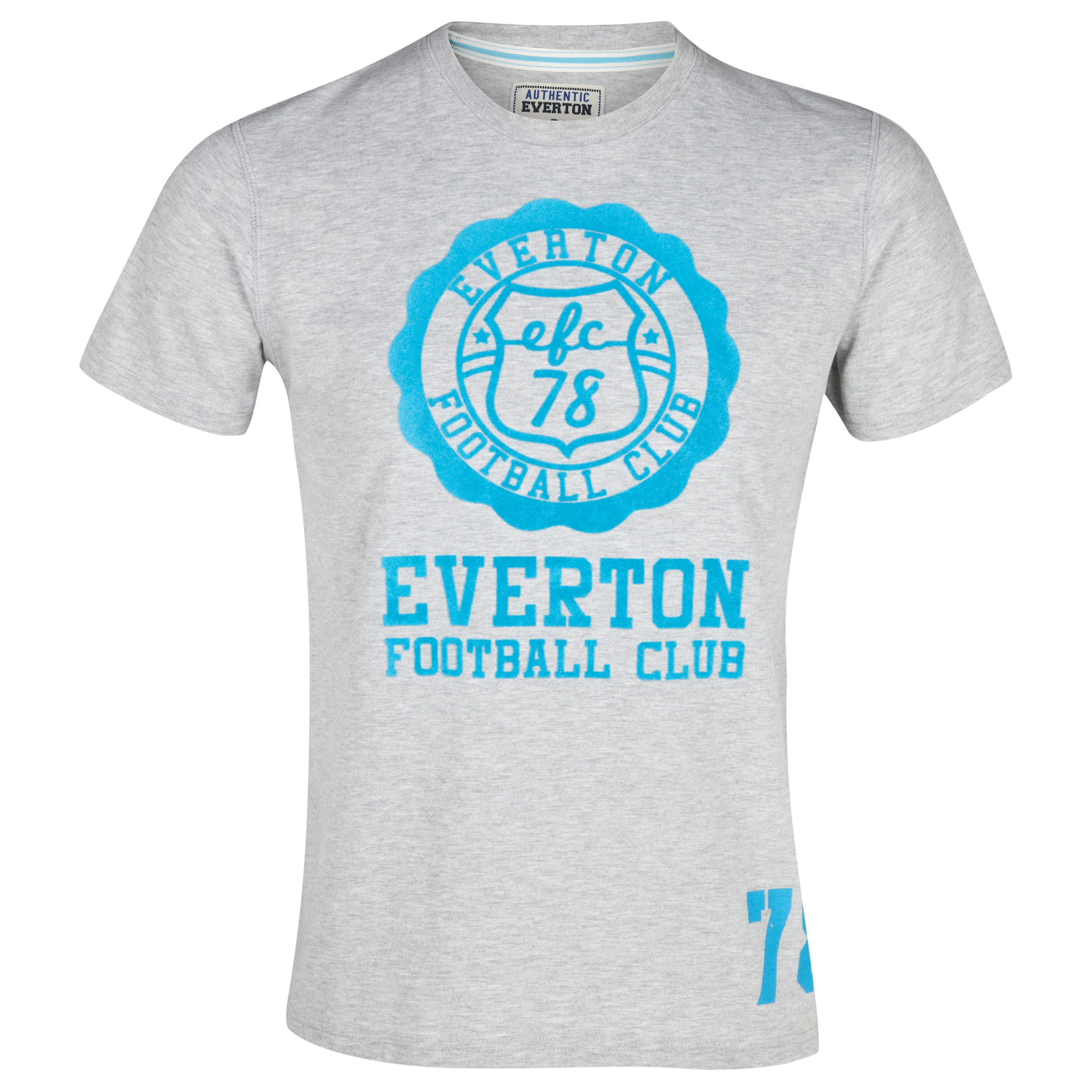 Everton Halo T-Shirt - Grey/Aqua