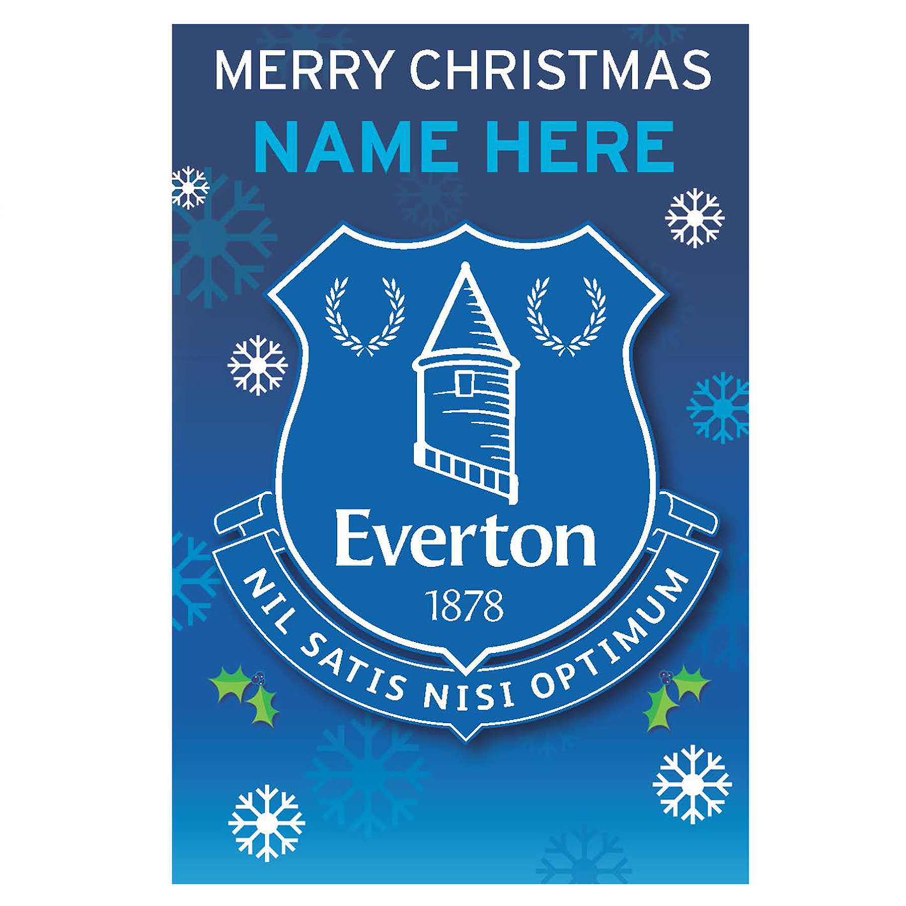 Everton Personalised Christmas Card