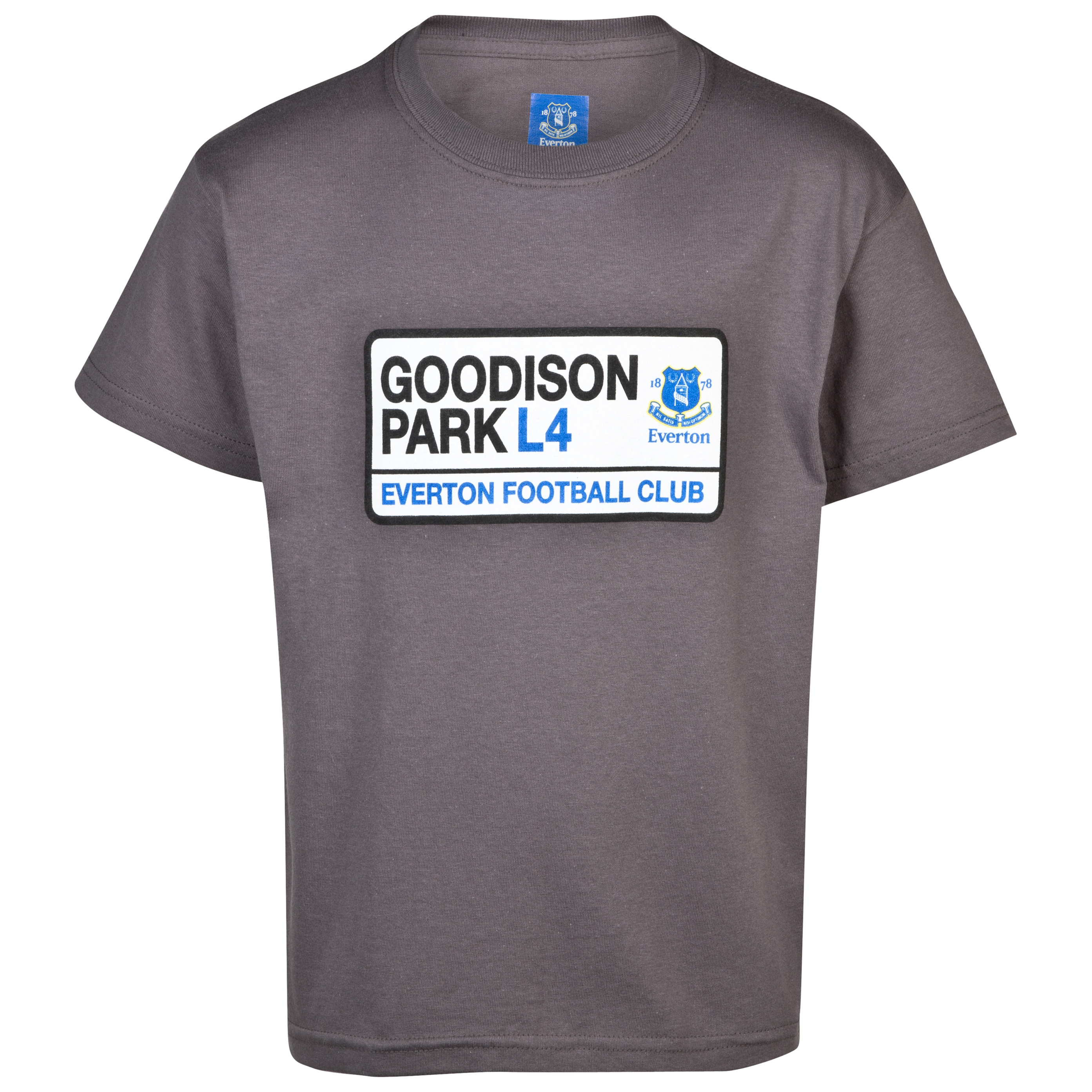 Everton 2for£15 Goodison T-Shirt - Charcoal - Junior