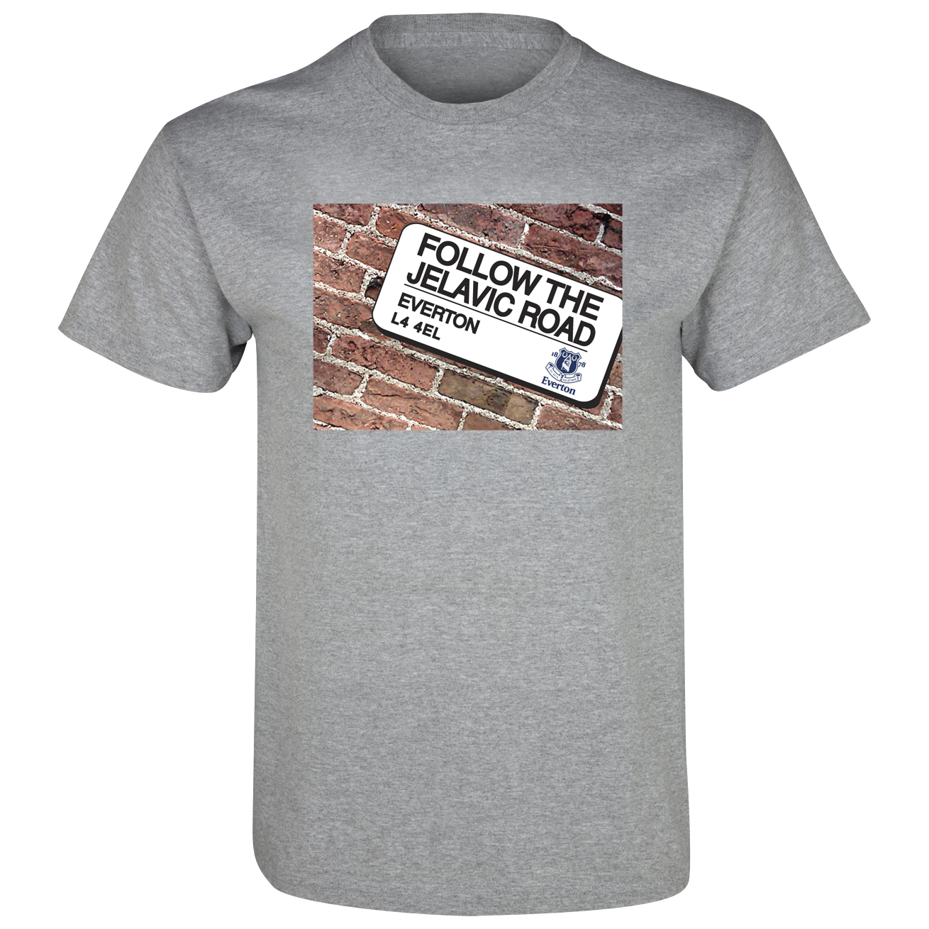 Everton 2for£15 Jelavic T-Shirt - Grey Marl - Junior