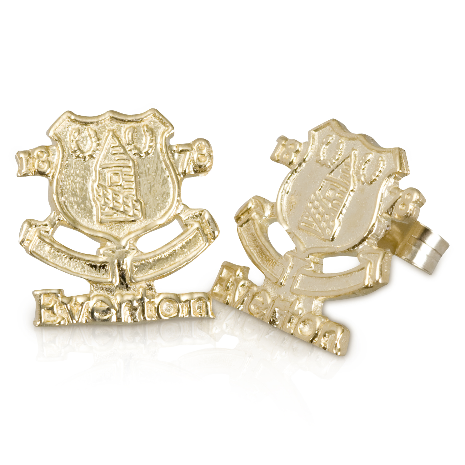 Everton Crest Stud Earring - Pair - 9ct Gold