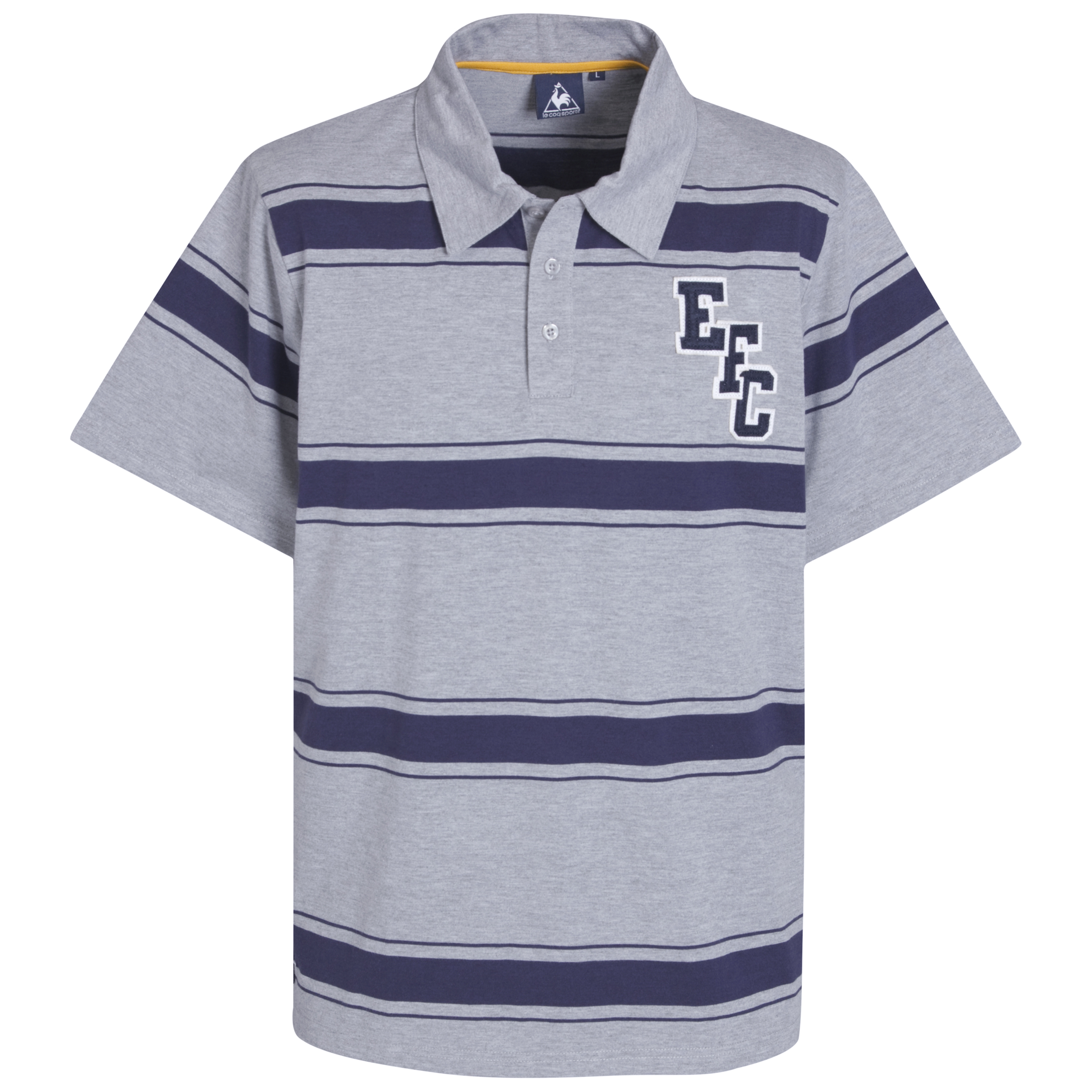 Everton Le Coq Sportif Niche Polo Shirt - Grey Marl/Navy