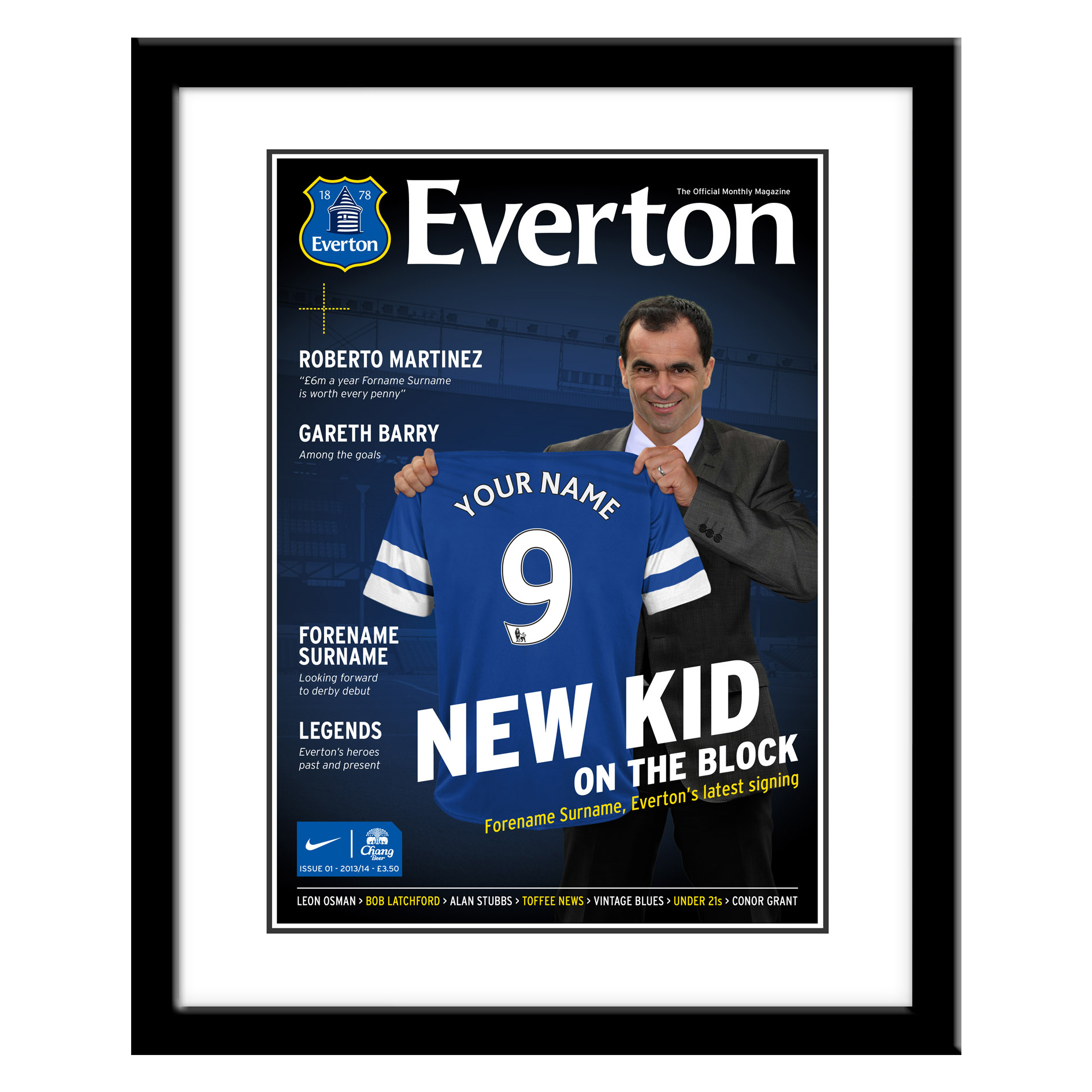 Everton Personalised Magazine Cover
