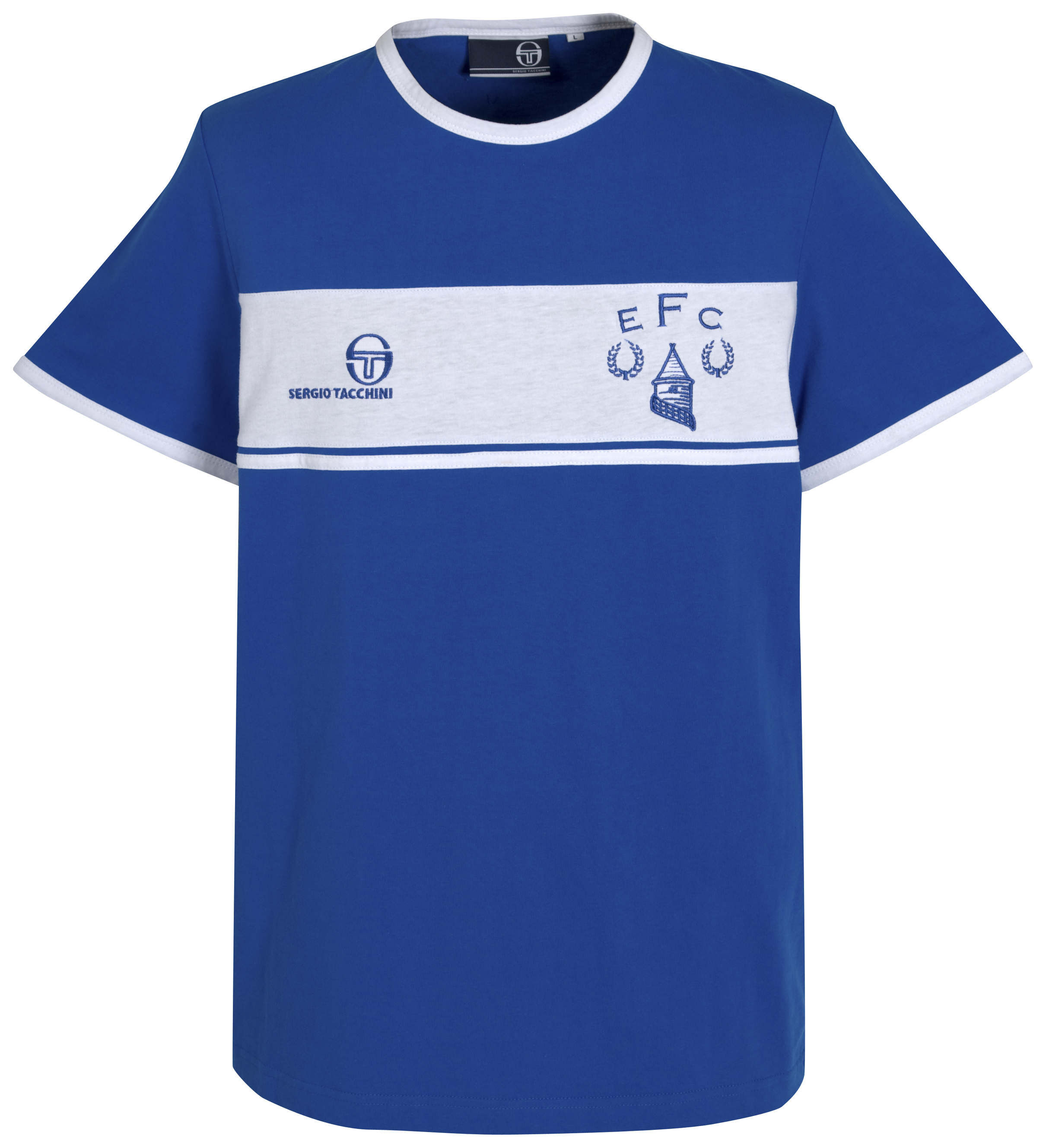 Everton Sergio Heritage Top Flight T-Shirt - Italian Blue/White