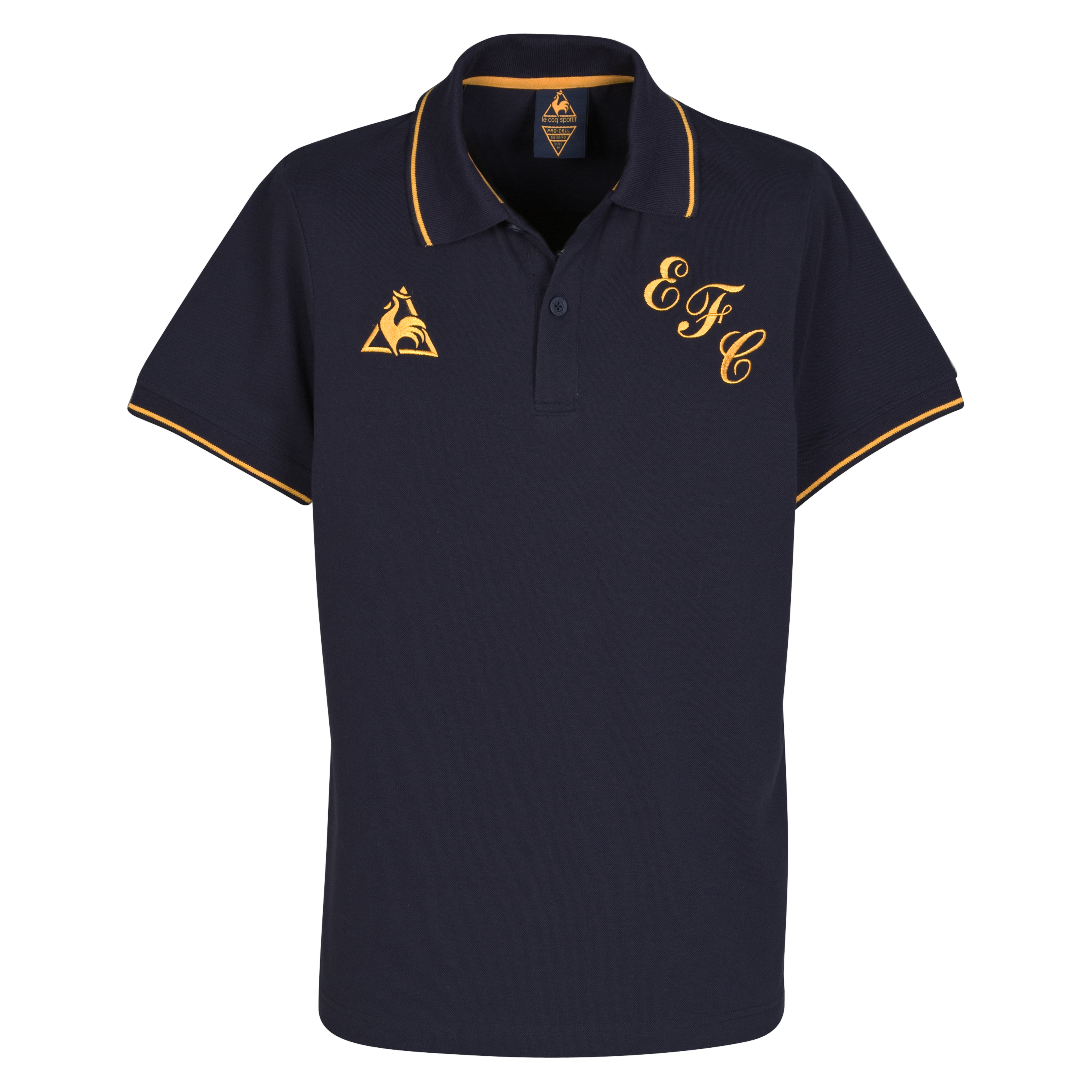 Everton Matchday Pique Polo Shirt Virtual Navy~Everton Amber