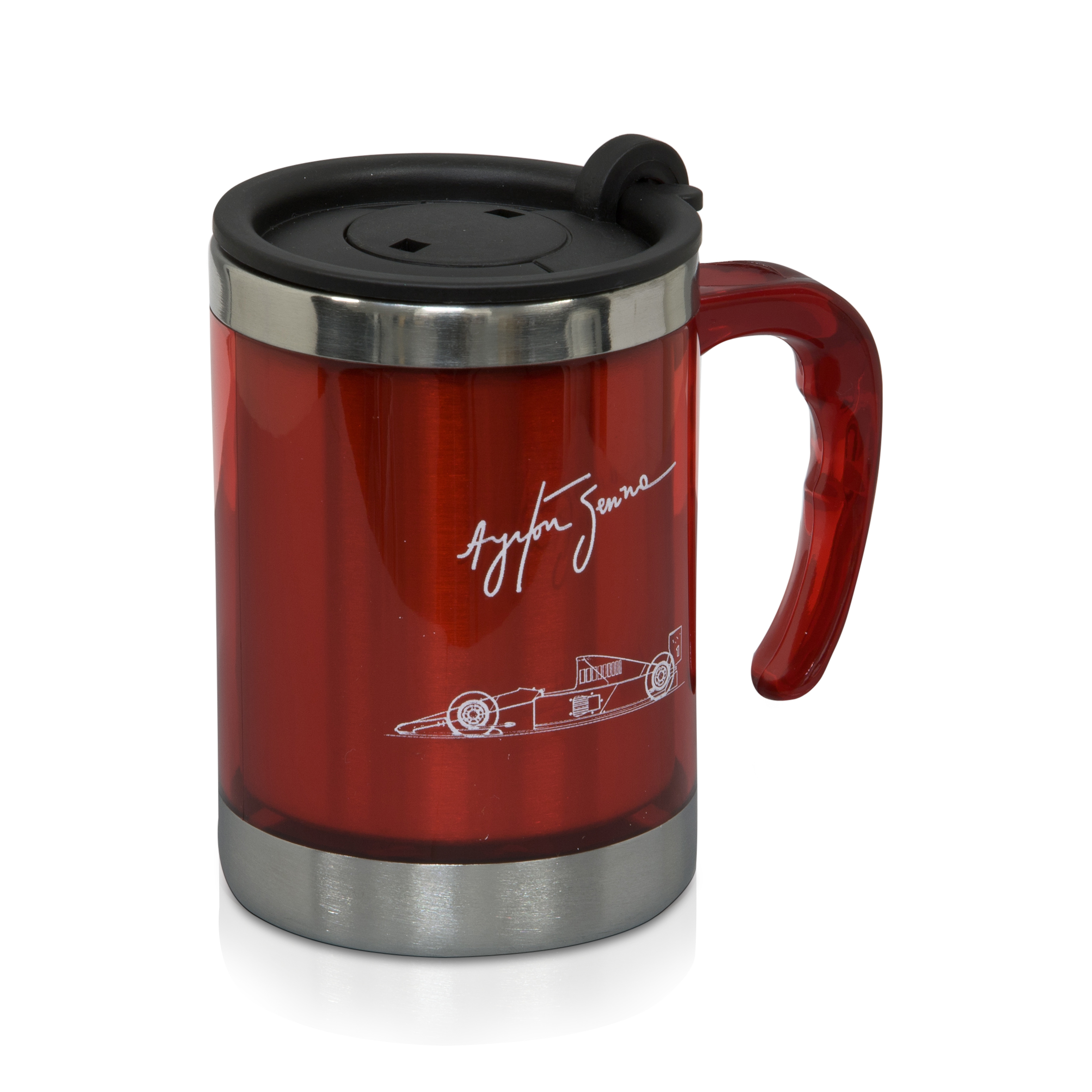 Ayrton Senna Insulated Office Mug - Red