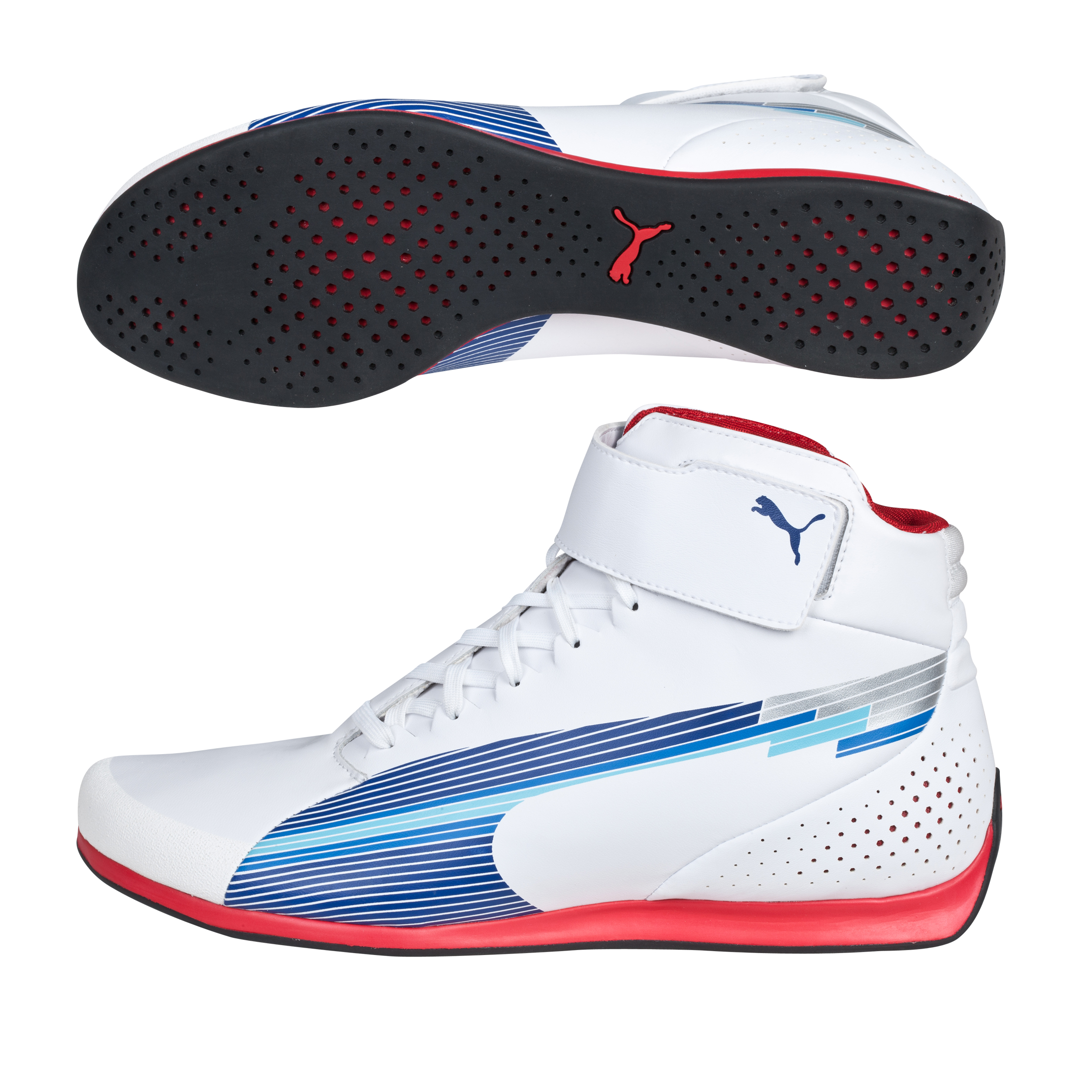 PUMA EvoSpeed Replica Driver Boots - White/Limoges/Ribbon Red