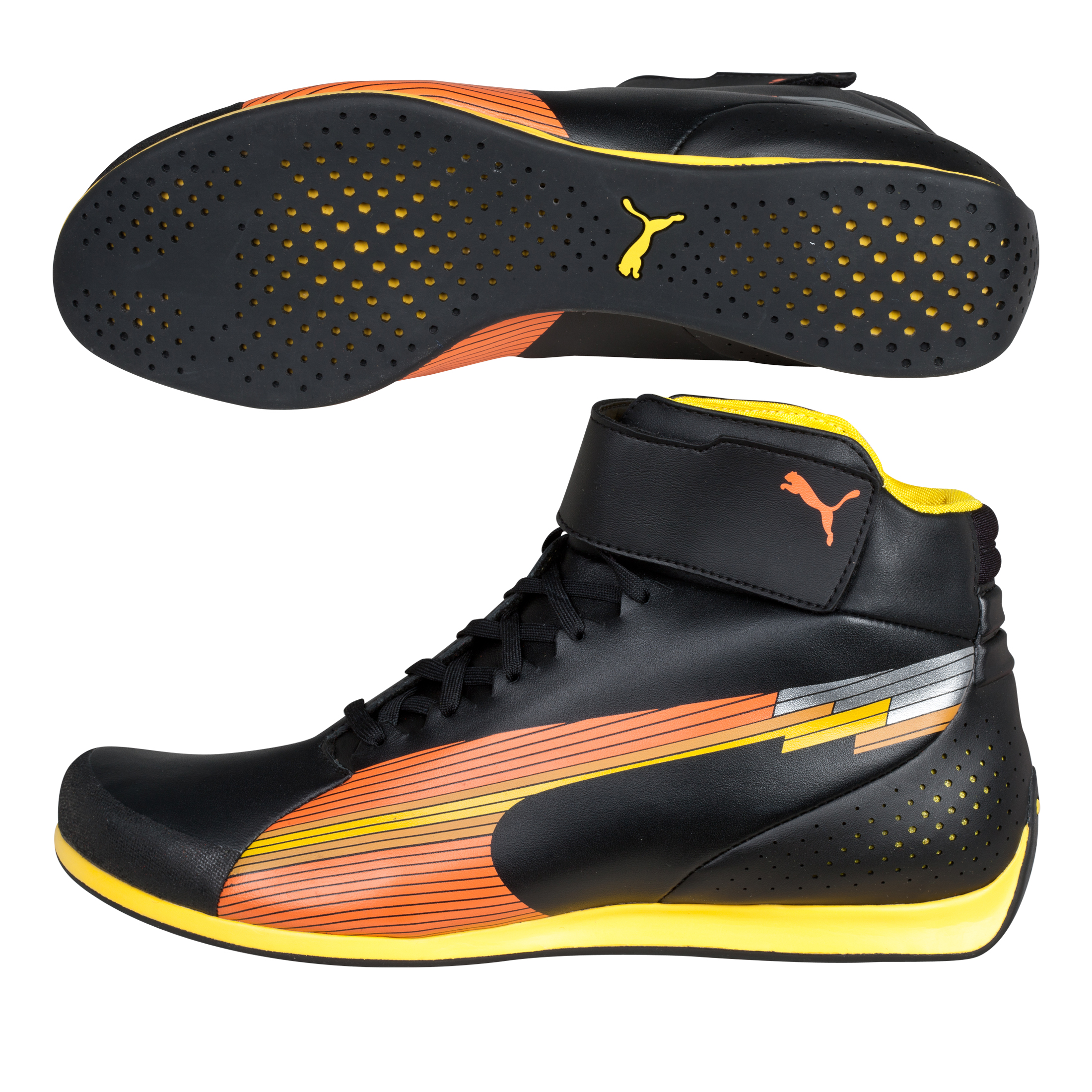 PUMA EvoSpeed Replica Driver Boots - Black/Carrot/Dandelion