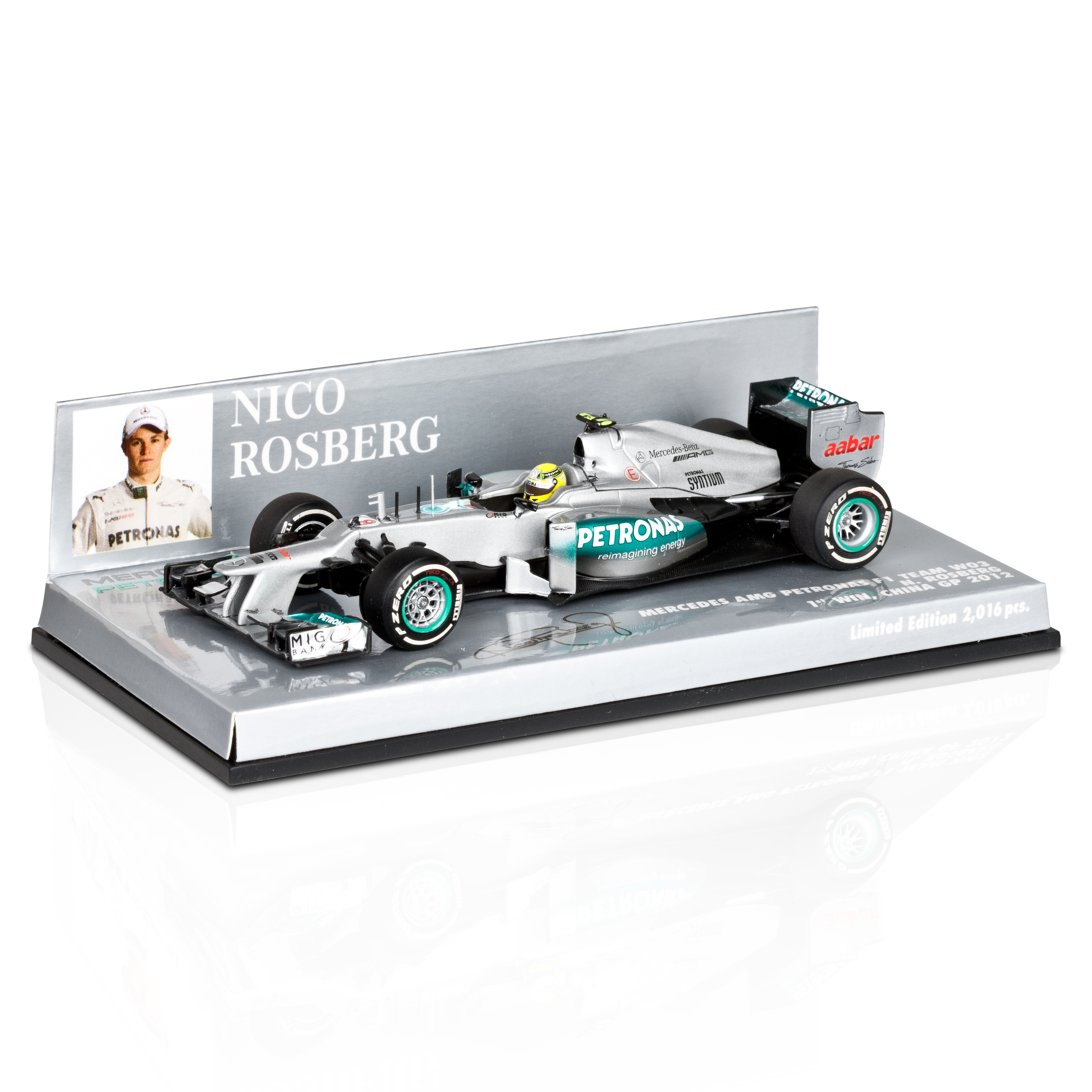 Mercedes AMG Petronas F1 Team W03 2012 Nico Rosberg - 1st F1 Win Chinese GP - Limited Edition 1:43 Scale