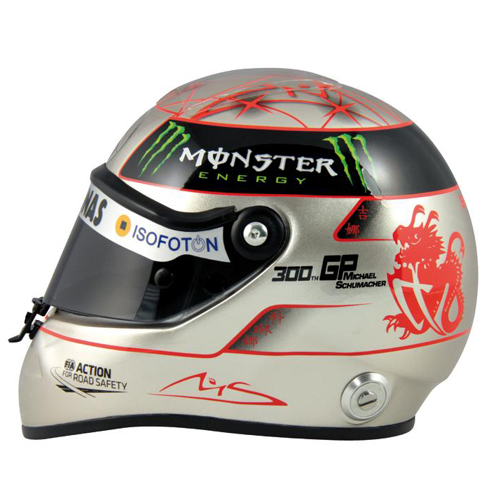 Michael Schumacher 300th Grand Prix Schuberth Replica Helmet 1:2 Scale