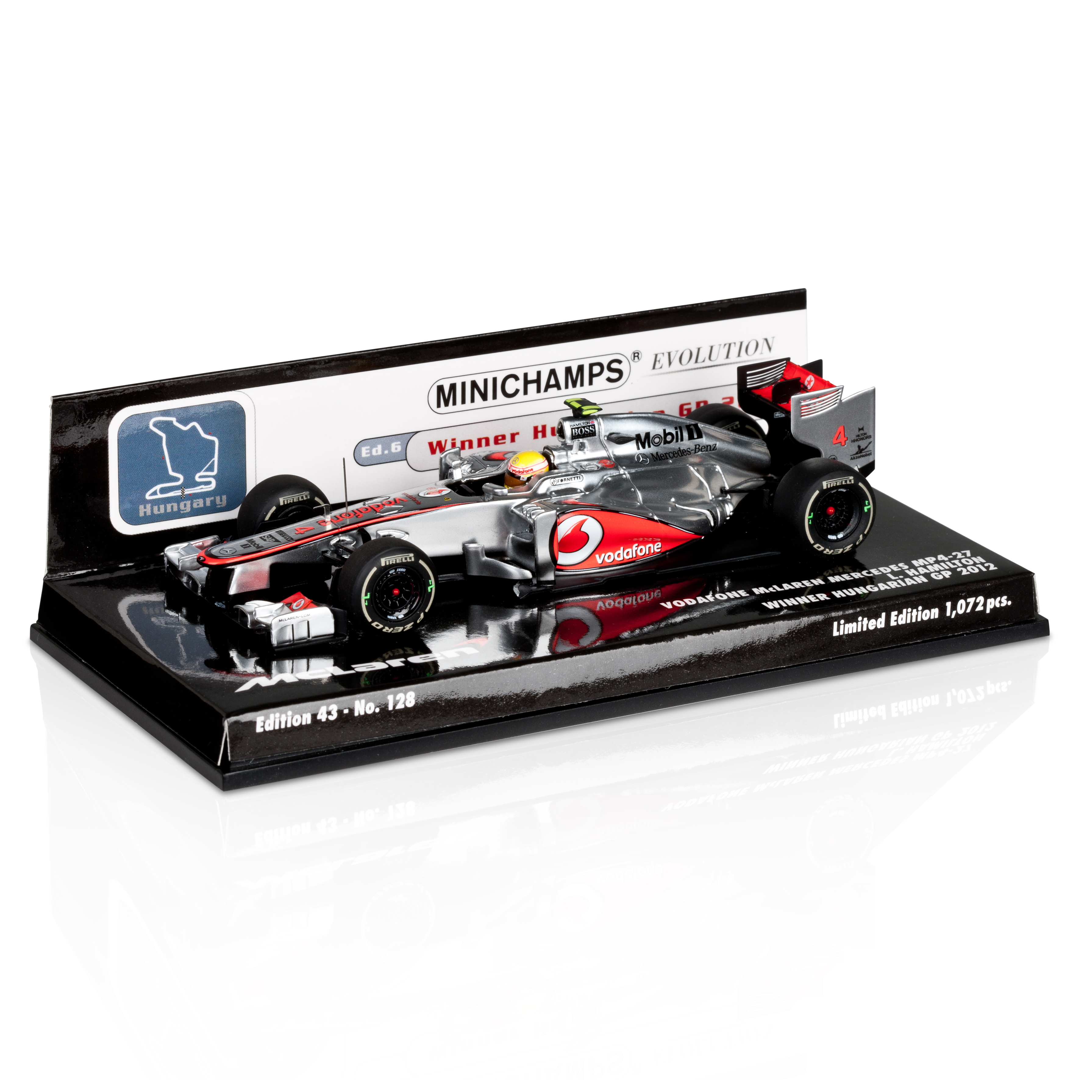 Vodafone McLaren Mercedes MP4-27 Lewis Hamilton Winner Hungarian GP 2012 1:43 Scale