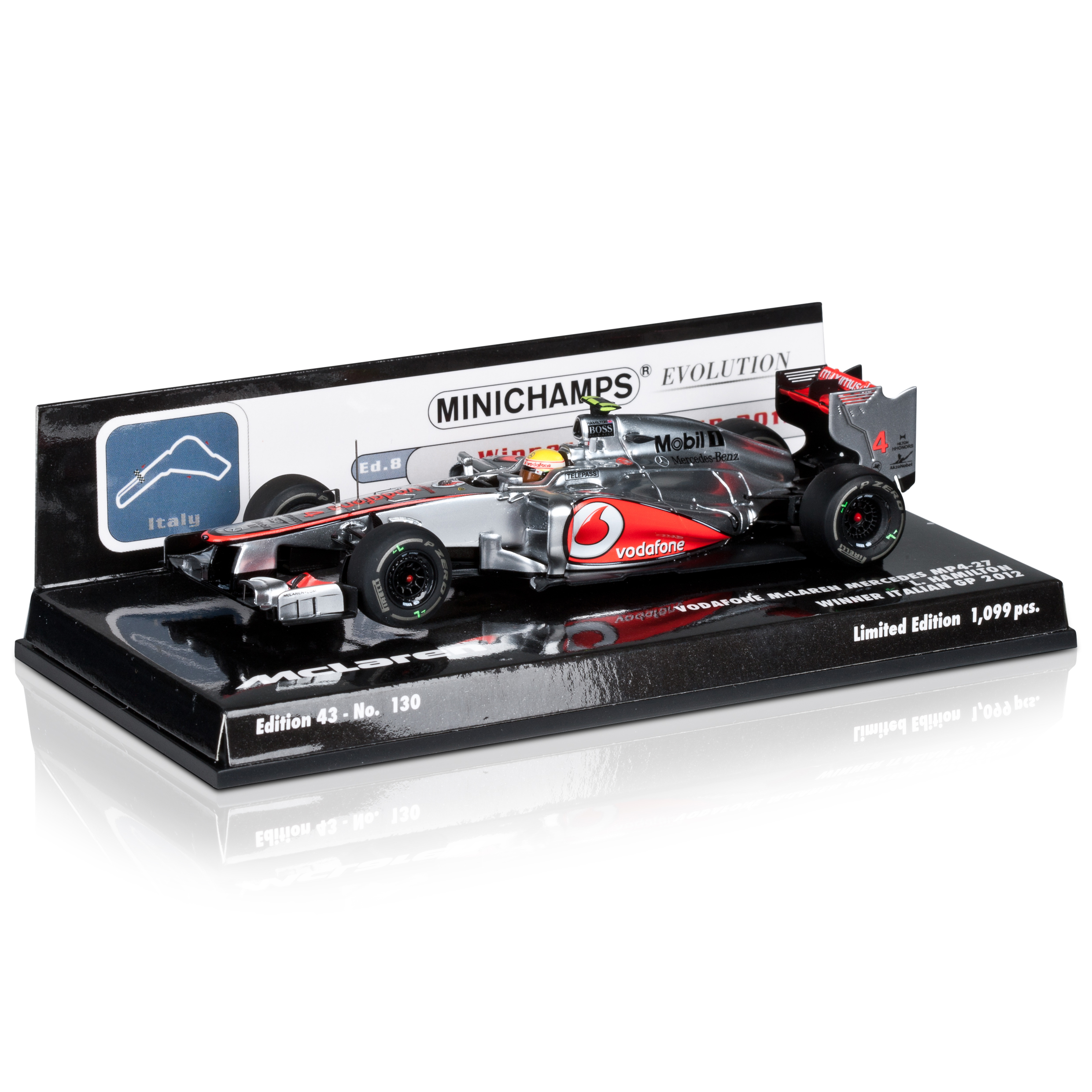 Vodafone McLaren Mercedes MP4-27 Lewis Hamilton Winner Italian GP 2012 1:43 Scale