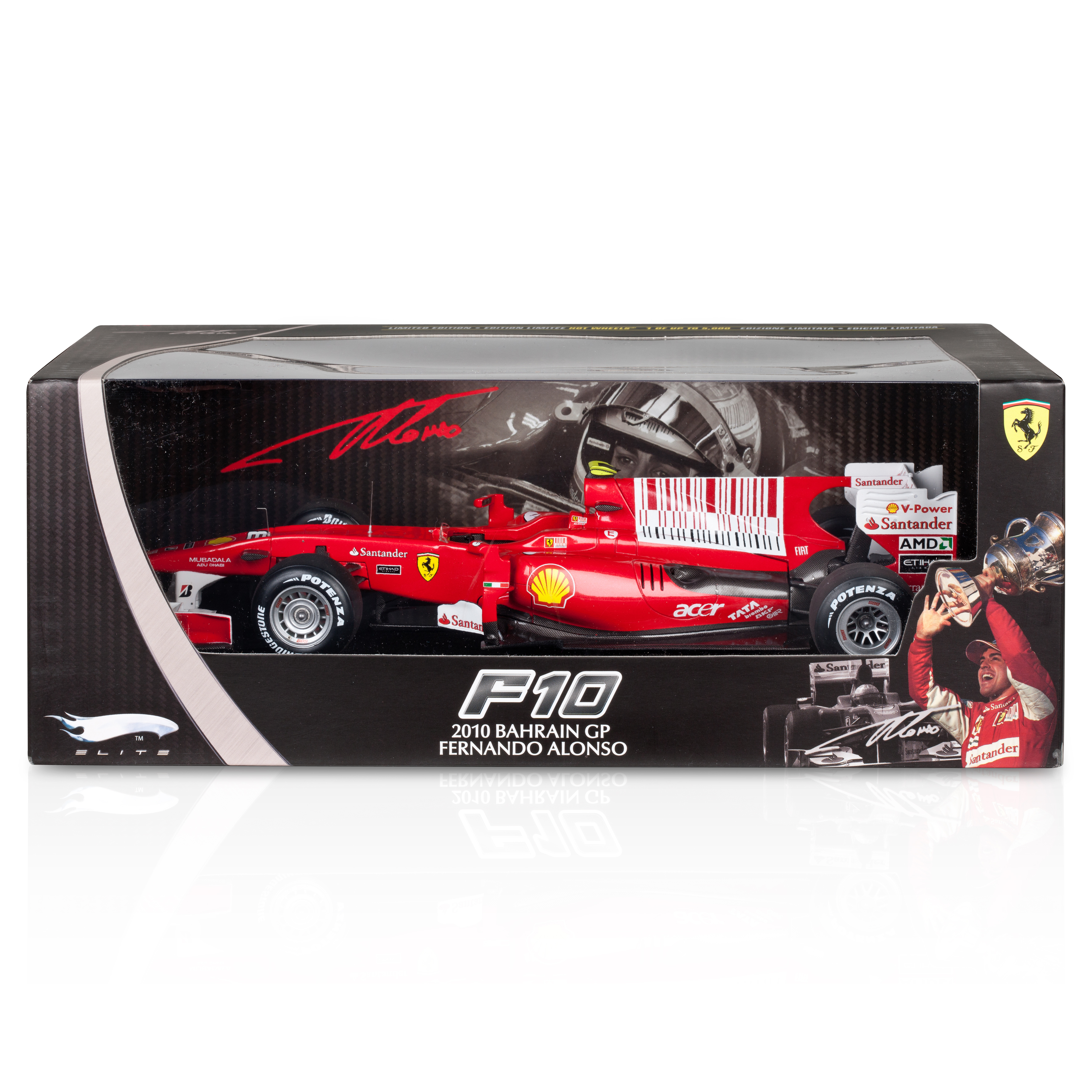 Fernando Alonso Ferrari F1 2010 Bahrain Winner Super Detail 1:18 Scale