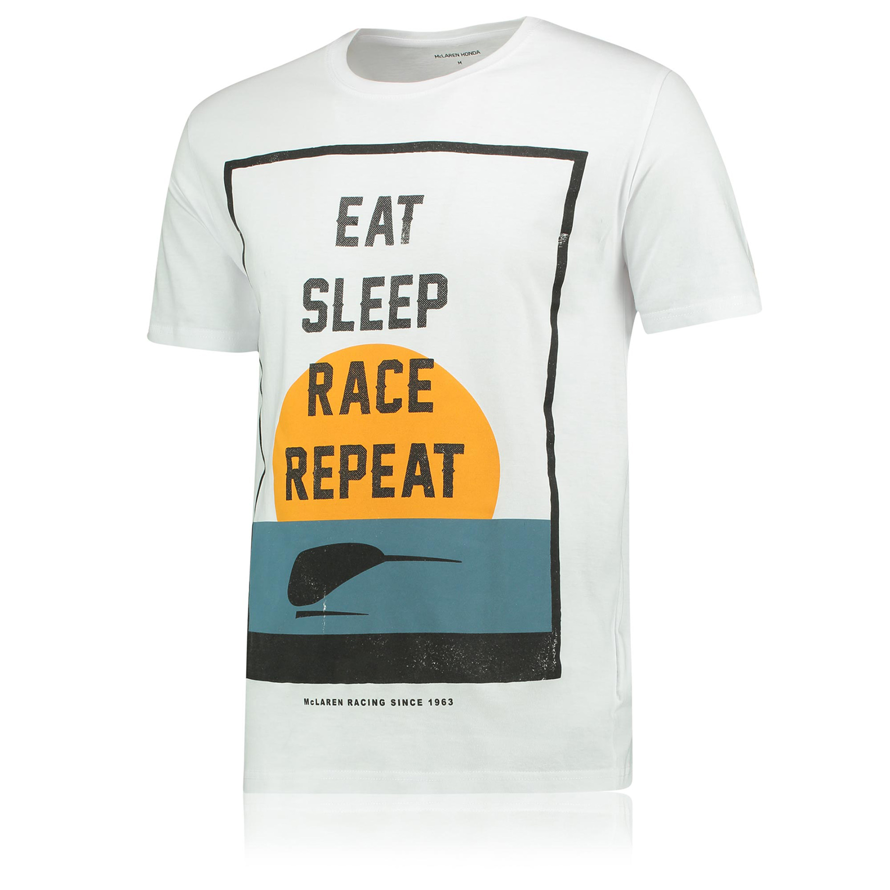 McLaren Eat Sleep Race Repeat T-Shirt - White McLaren Eat Sleep Race Repeat T-Shirt - White