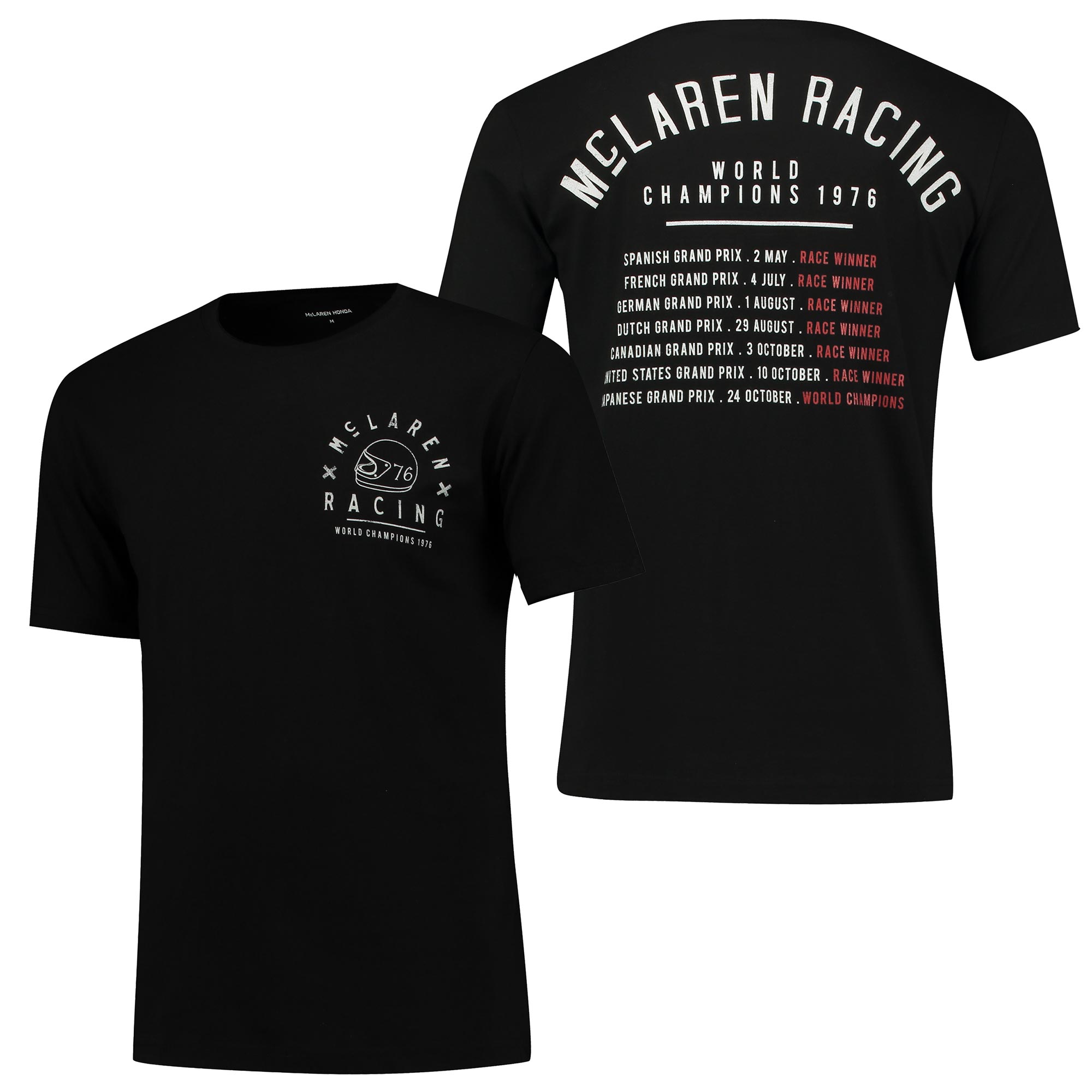 McLaren Racing 1976 Tour T-Shirt - Black McLaren Racing 1976 Tour T-Shirt - Black