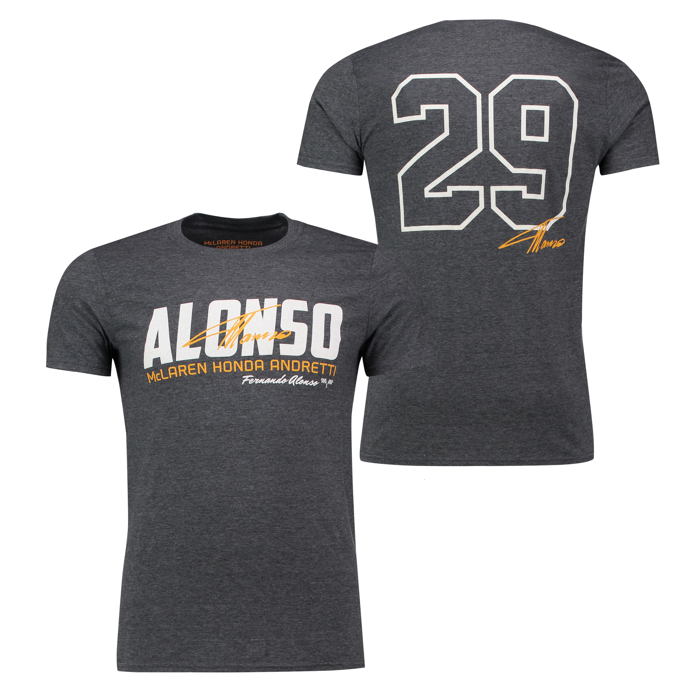 McLaren Honda Andretti Fernando Alonso Indy 500 Signature T-Shirt - Gr McLaren Honda Andretti Fernando Alonso Indy 500 Signature T-Shirt - Gr