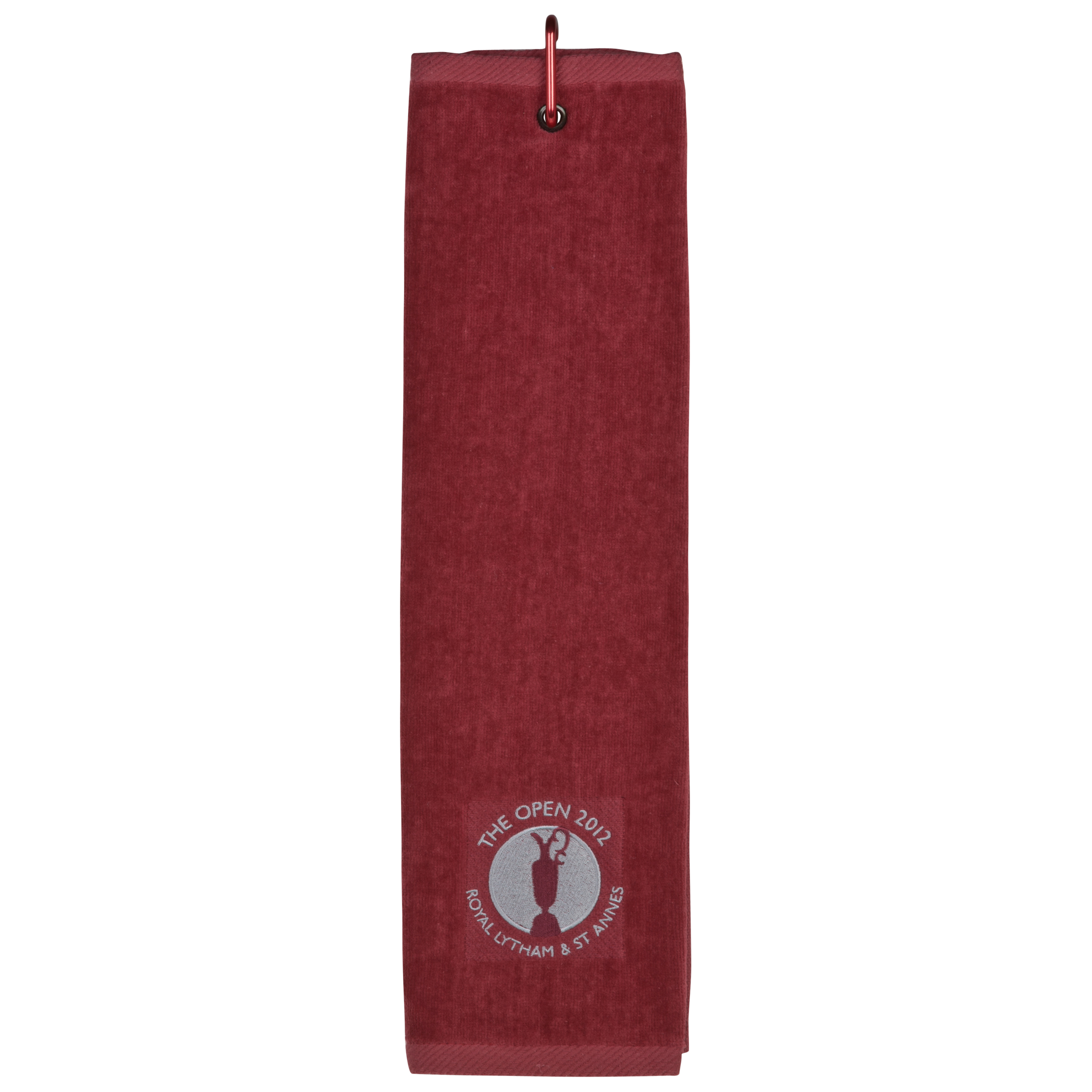 The Open 2012 Royal Lytham and St. Annes Embroidered Tri Fold Towel - Burgundy