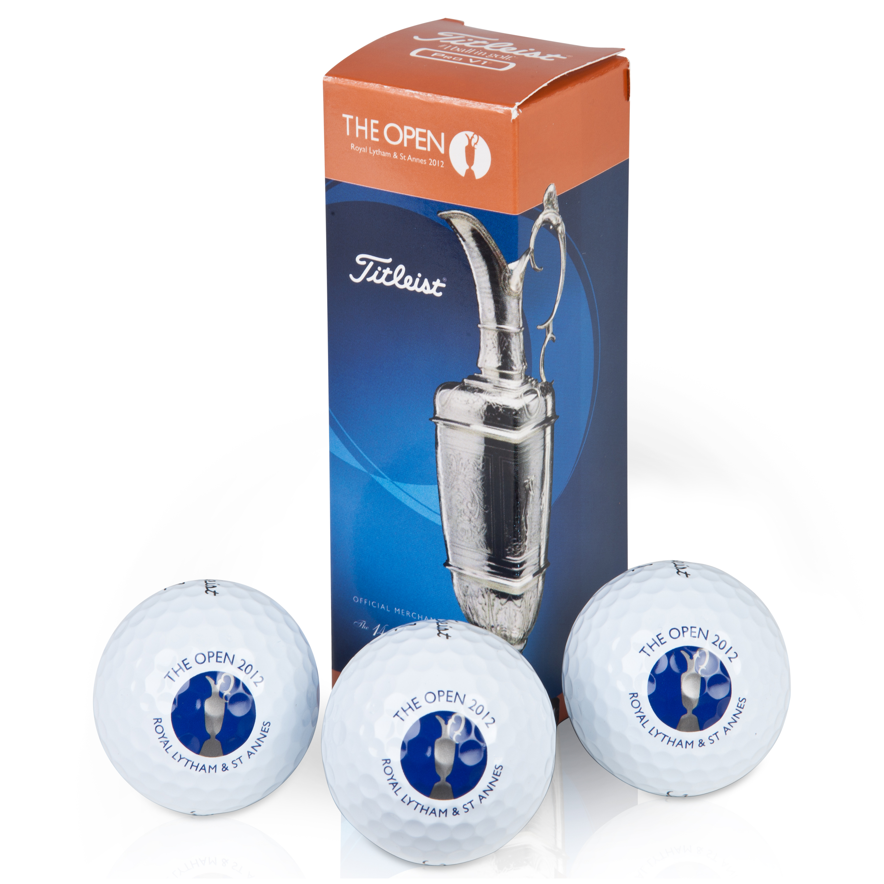 The Open 2012 Royal Lytham and St. Annes Titleist Pro V1 Golf Balls - Sleeve of 3 Balls
