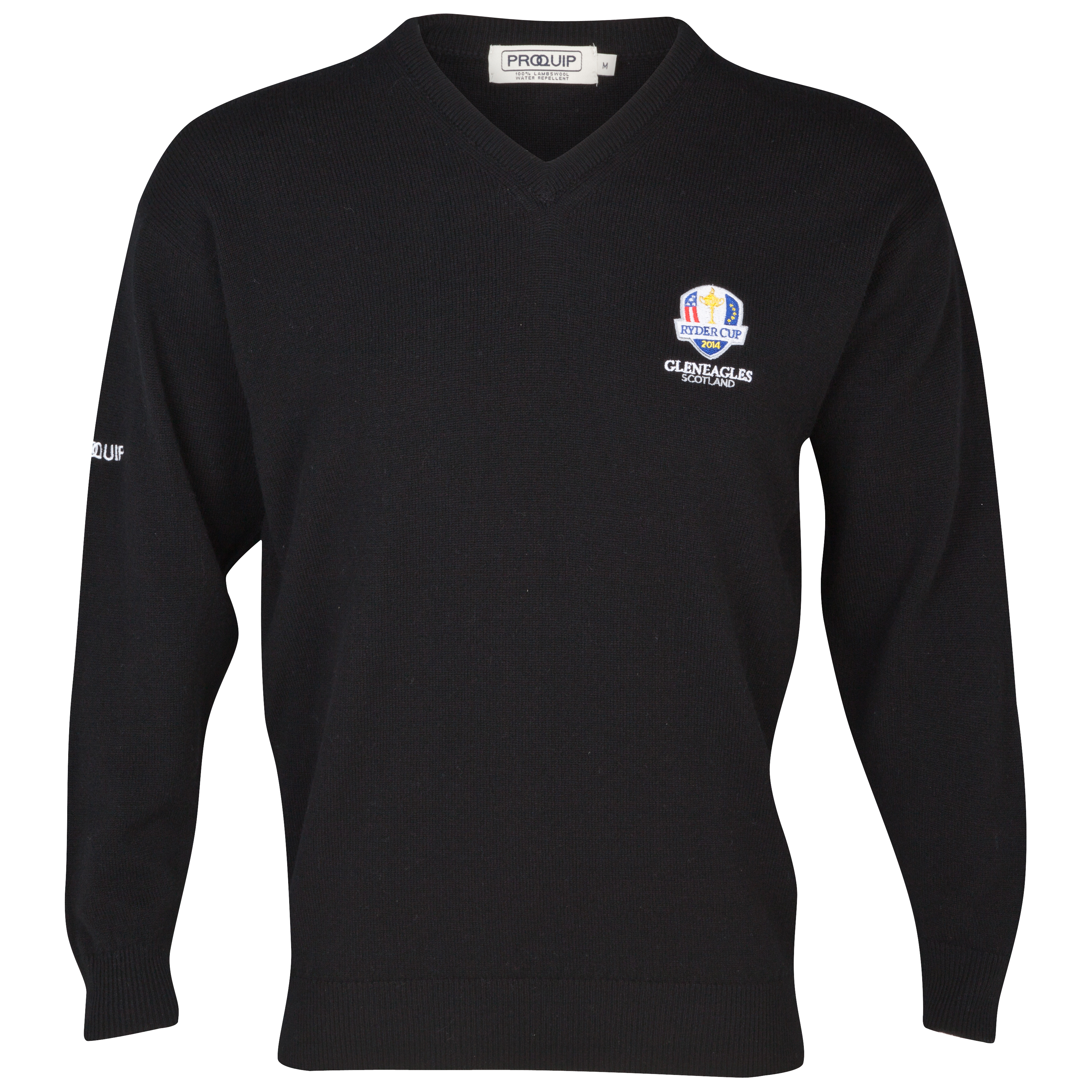 The Ryder Cup Gleneagles 2014 Pro-Quip Shower Proof Lambswool Sweater - Black