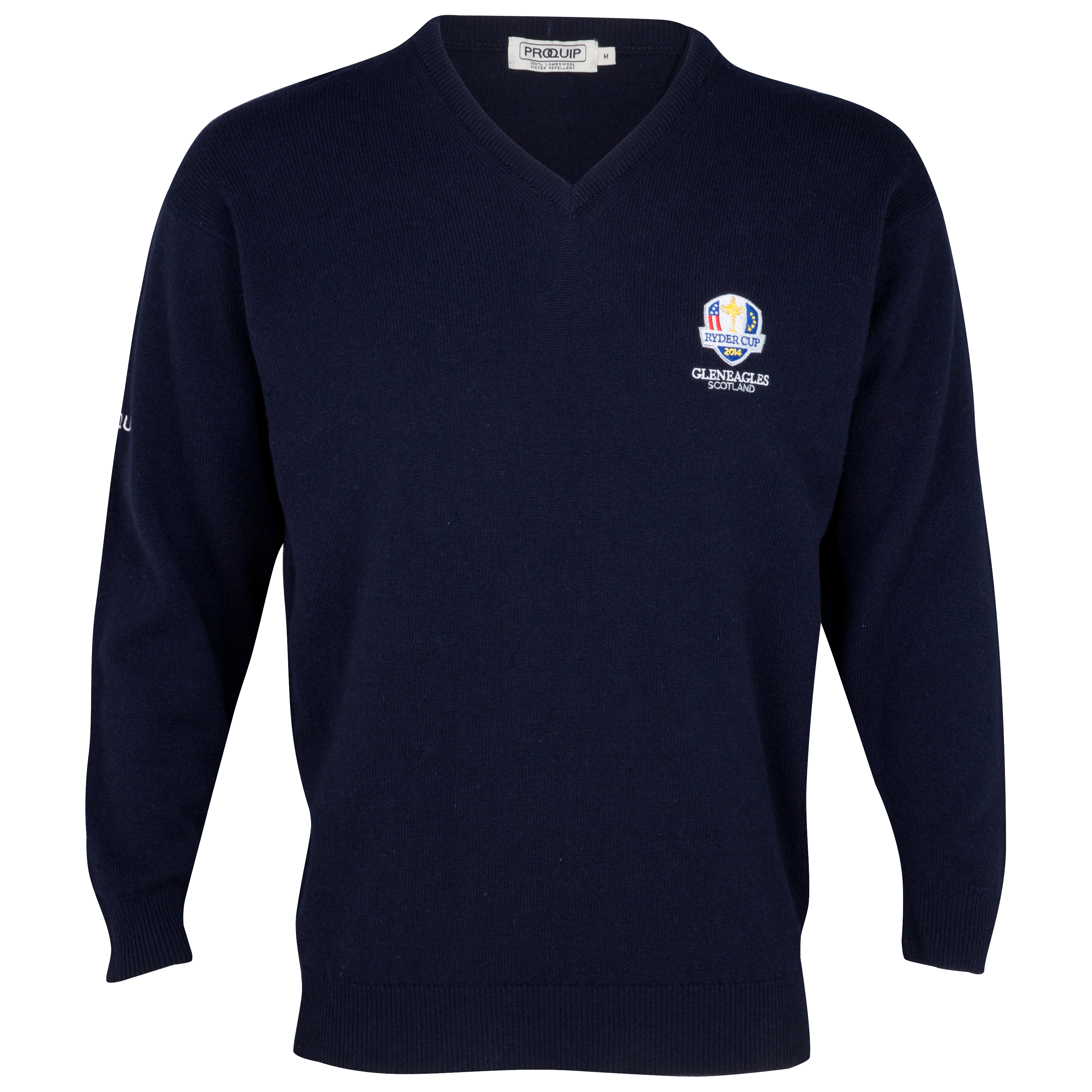 The Ryder Cup Gleneagles 2014 Pro-Quip Shower Proof Lambswool Sweater - Blue