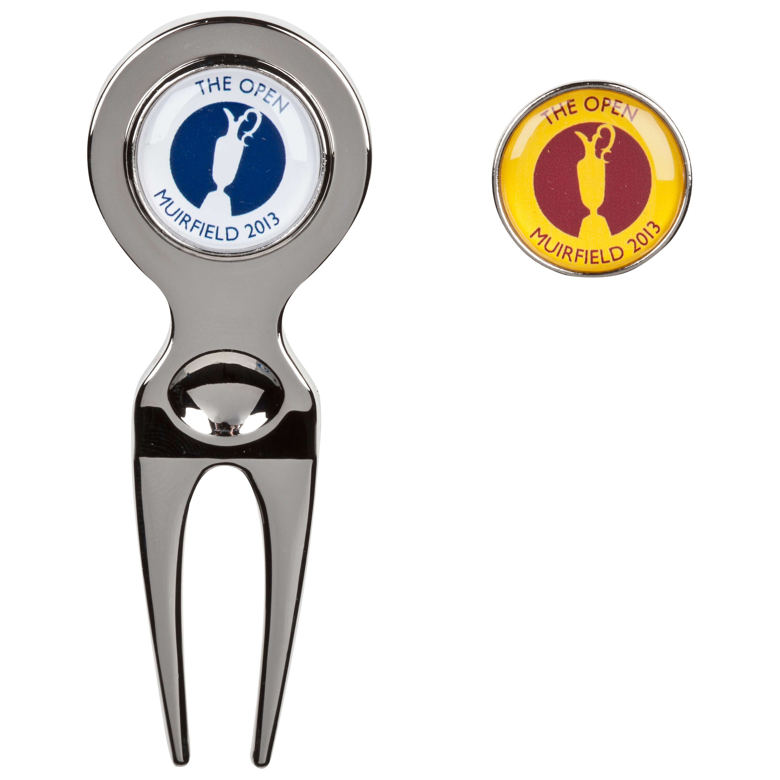Open Golf Championship 2013 Muirfield Pitchfork & Ball Marker Yellow