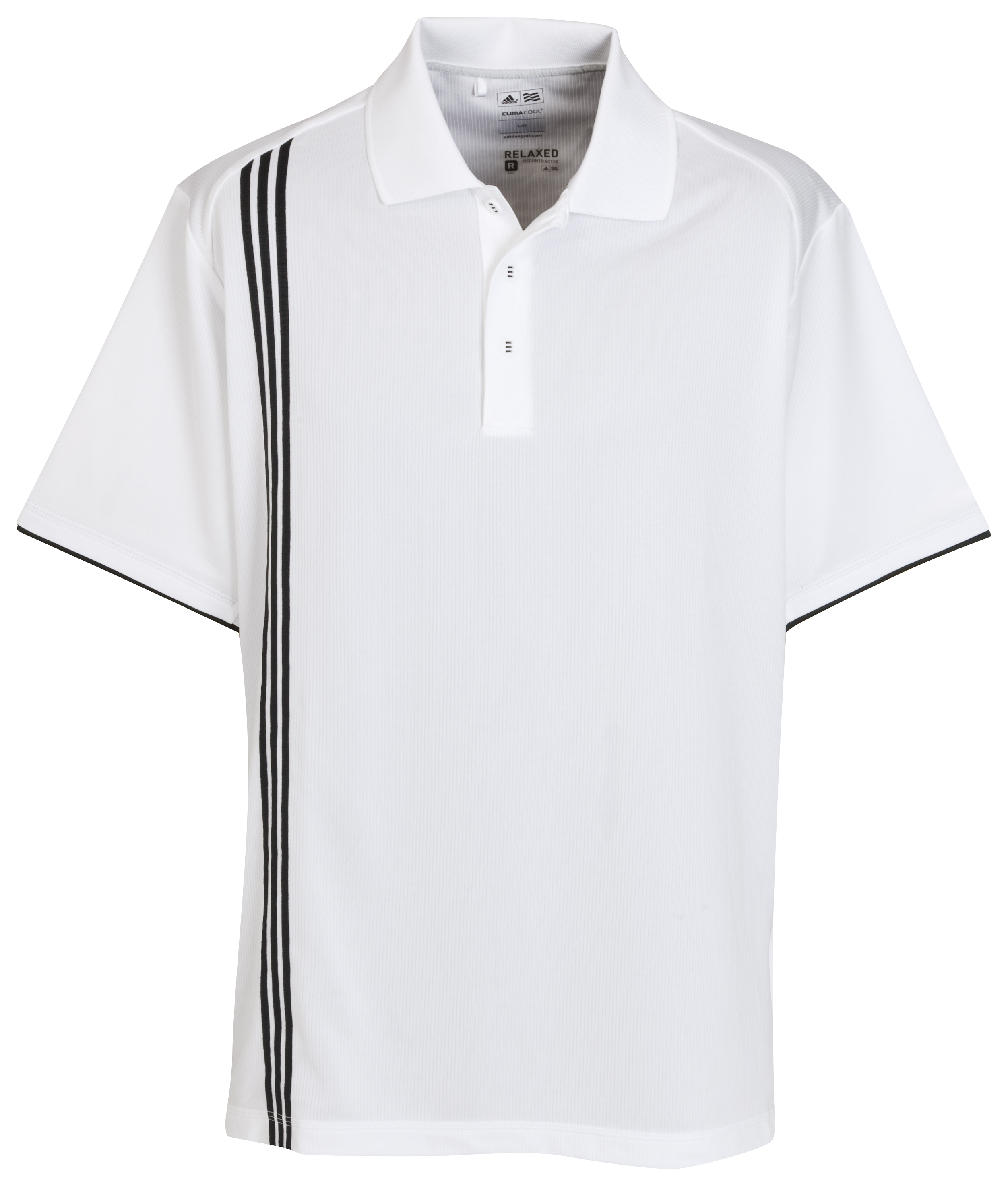 <br>adidas ClimaCool Vertical 3 Stripes Polo White
