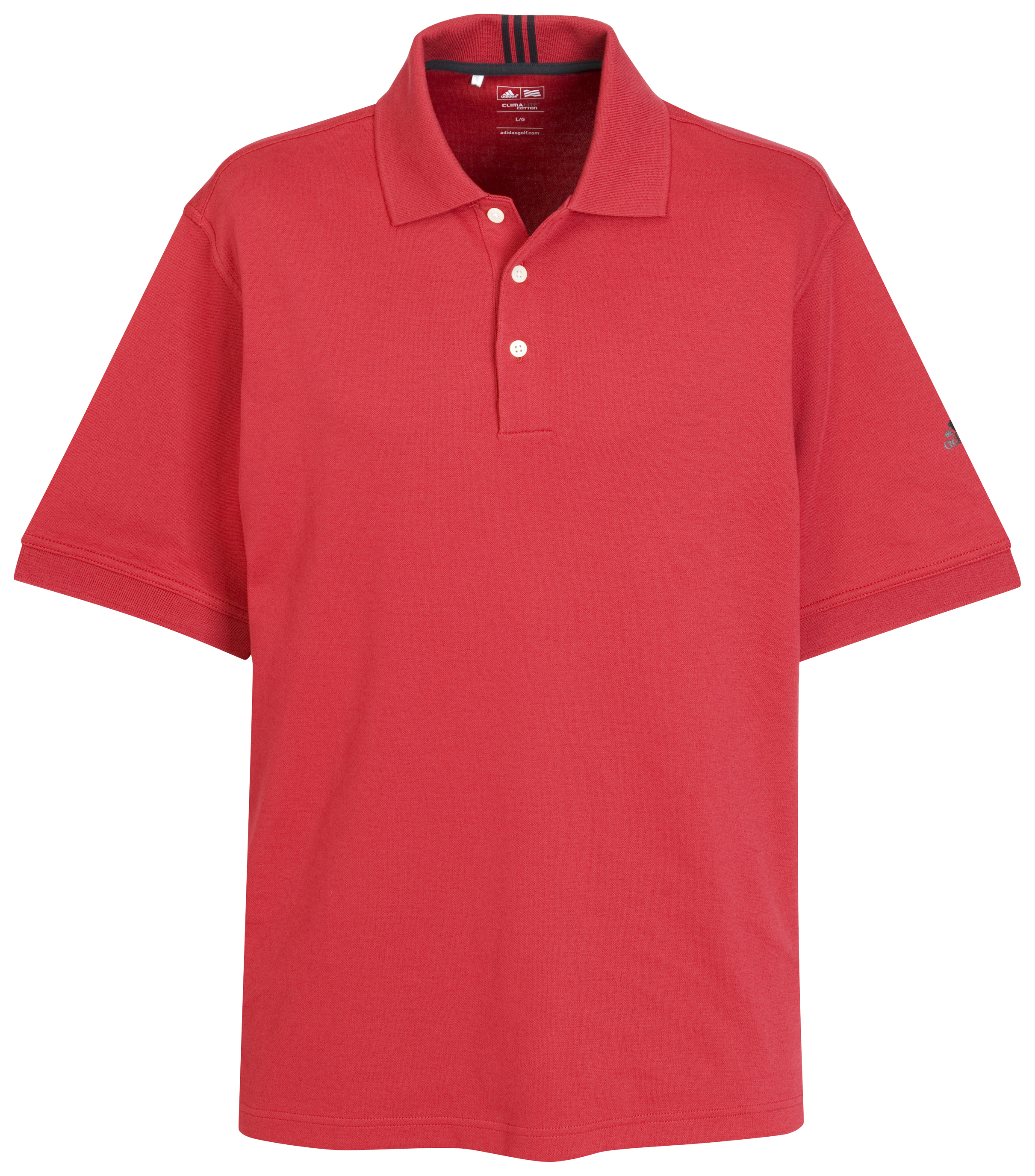 <br>adidas ClimaLite Cotton Stretch Pique Polo University Red