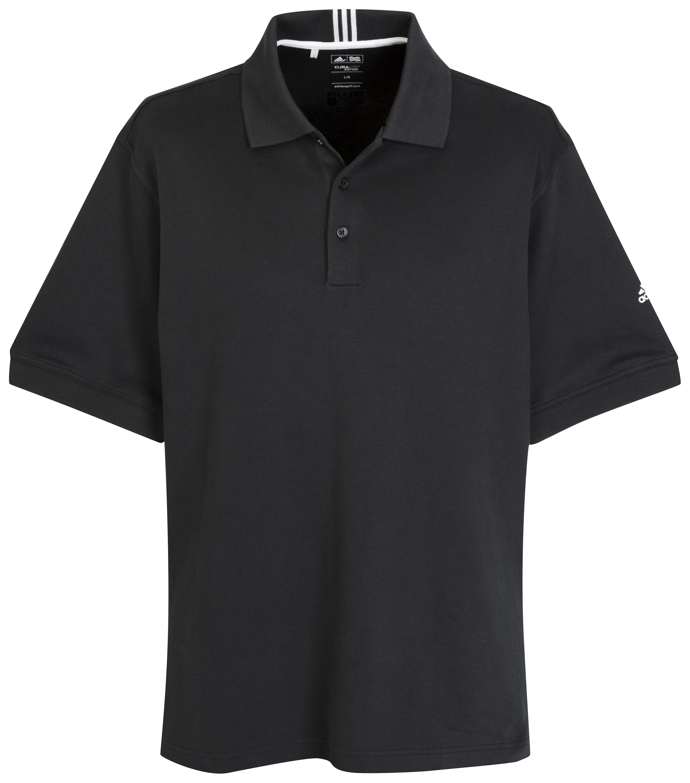 adidas ClimaLite Cotton Stretch Pique Polo Black