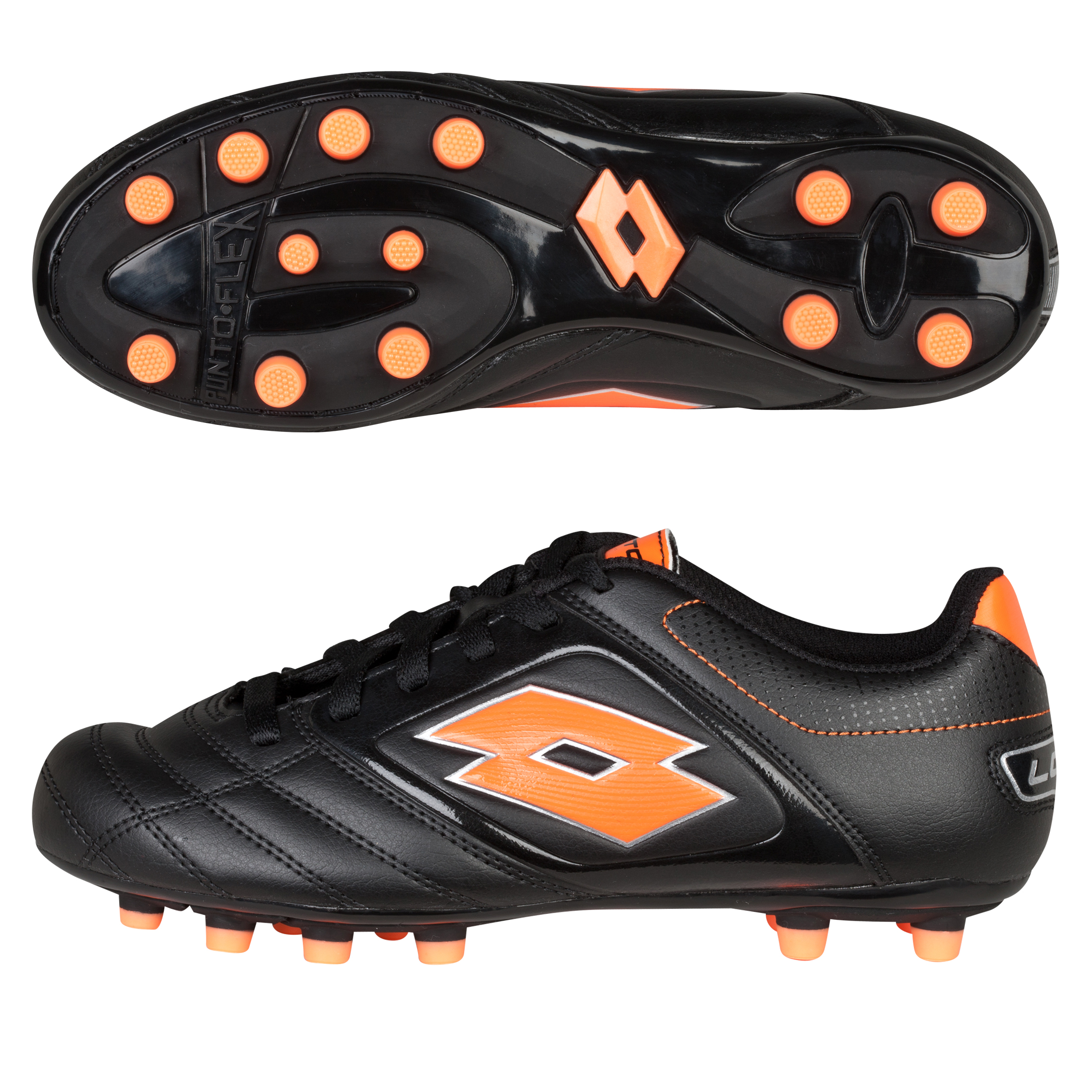 Lotto Stadio Potenza 500 FG Black/Orange Fluo