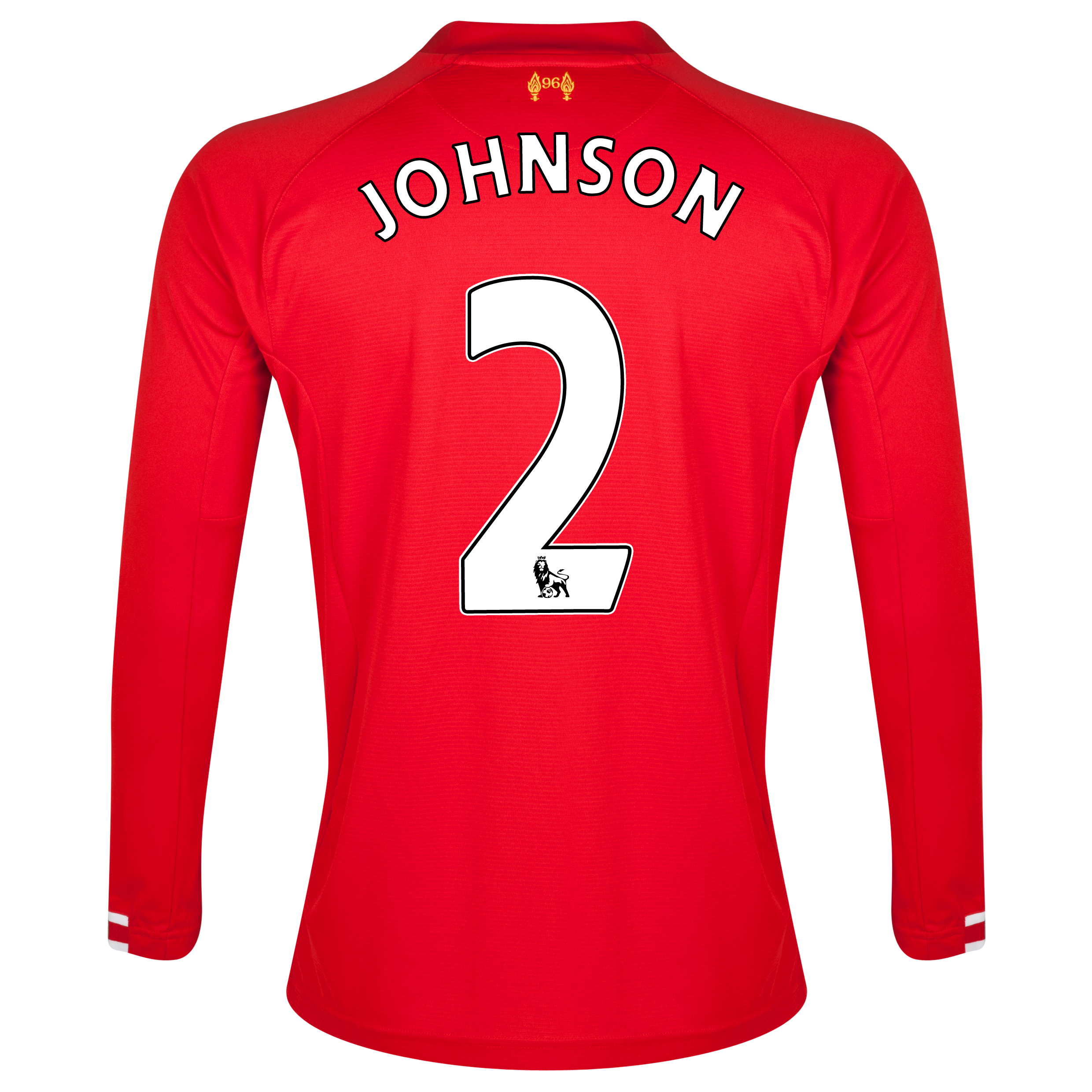 Liverpool Home Shirt 2013/14 Long sleeve with Johnson 2 printing