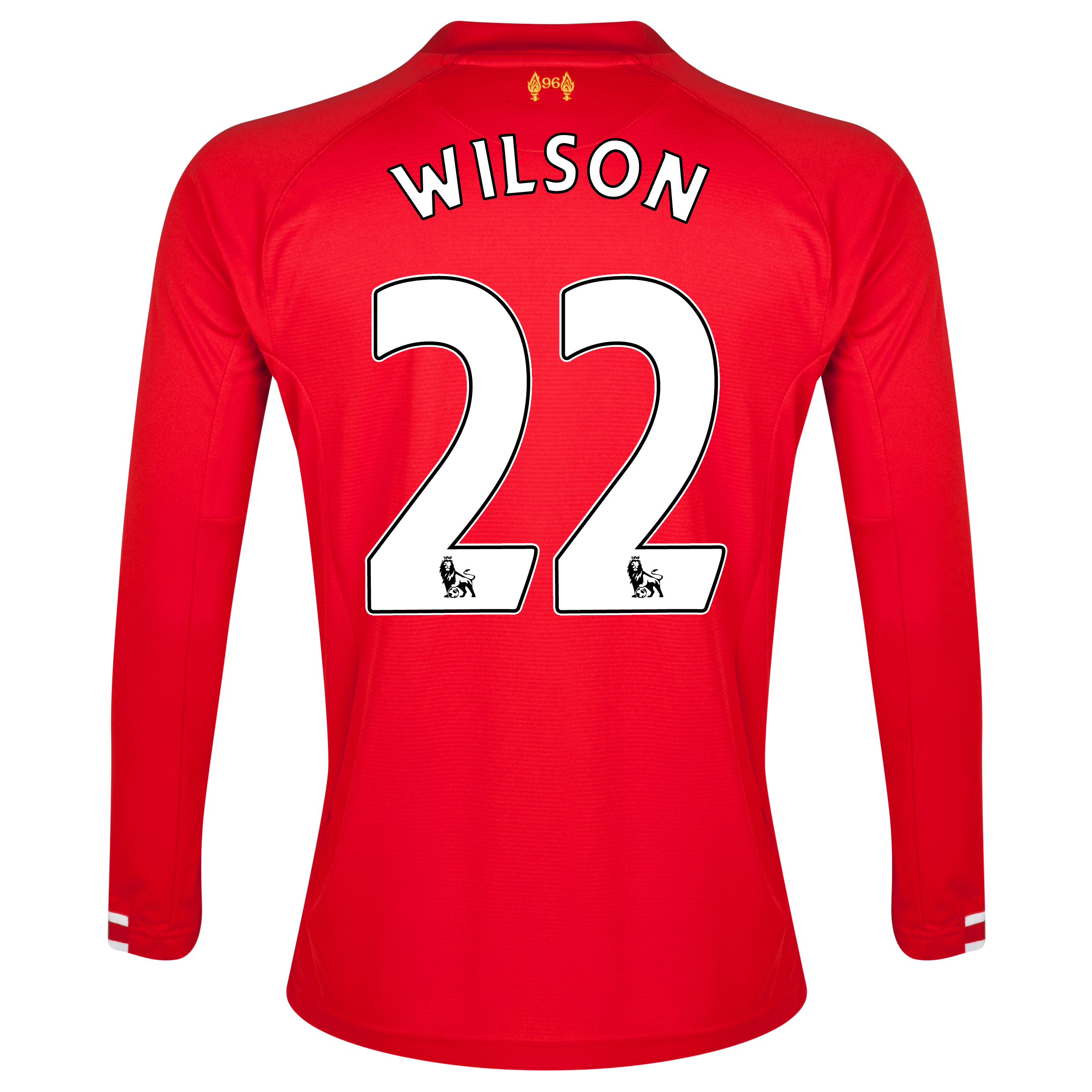 Liverpool Home Shirt 2013/14 Long sleeve with Wilson 22 printing
