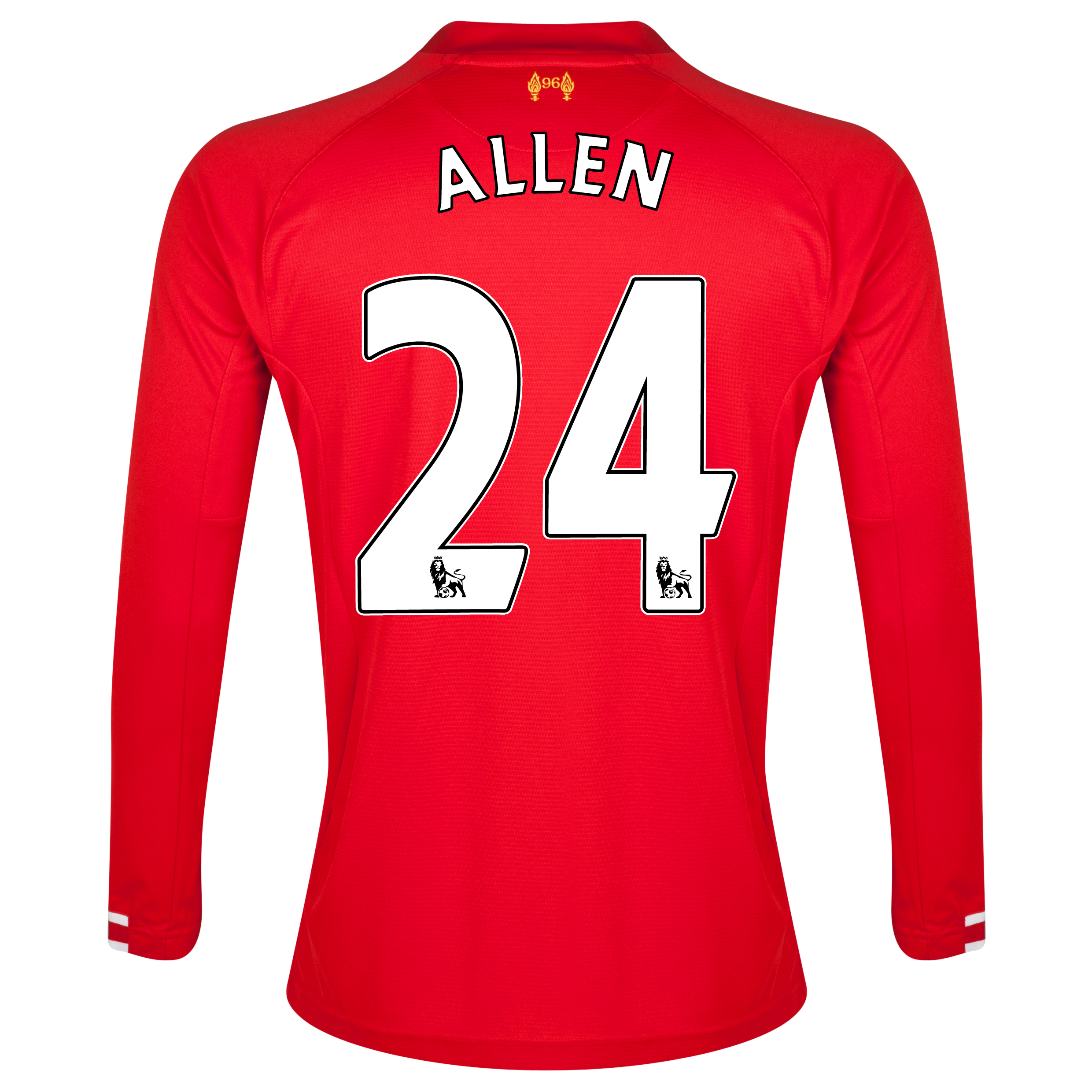 Liverpool Home Shirt 2013/14 Long sleeve with Allen 24 printing