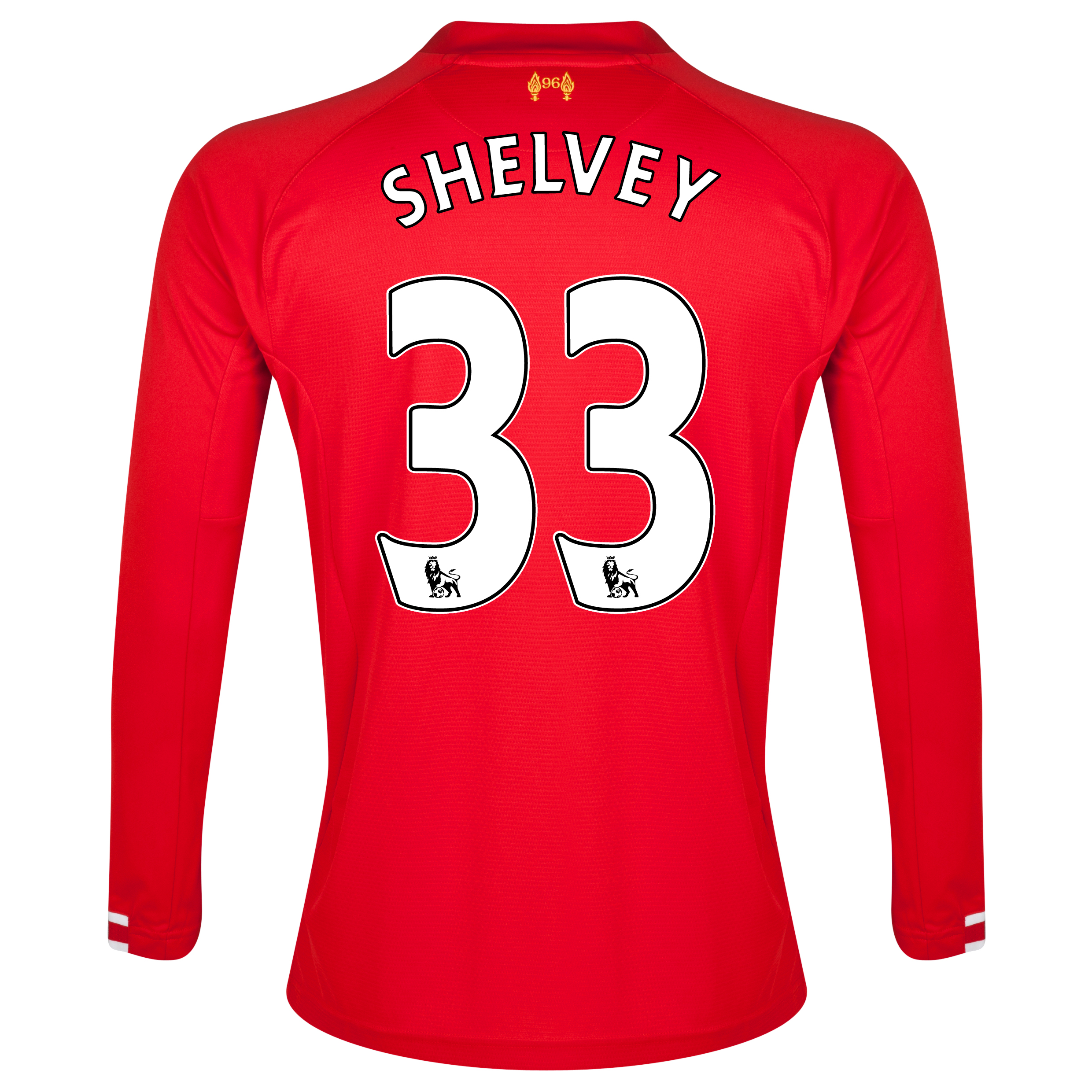 Liverpool Home Shirt 2013/14 Long sleeve with Shelvey 33 printing