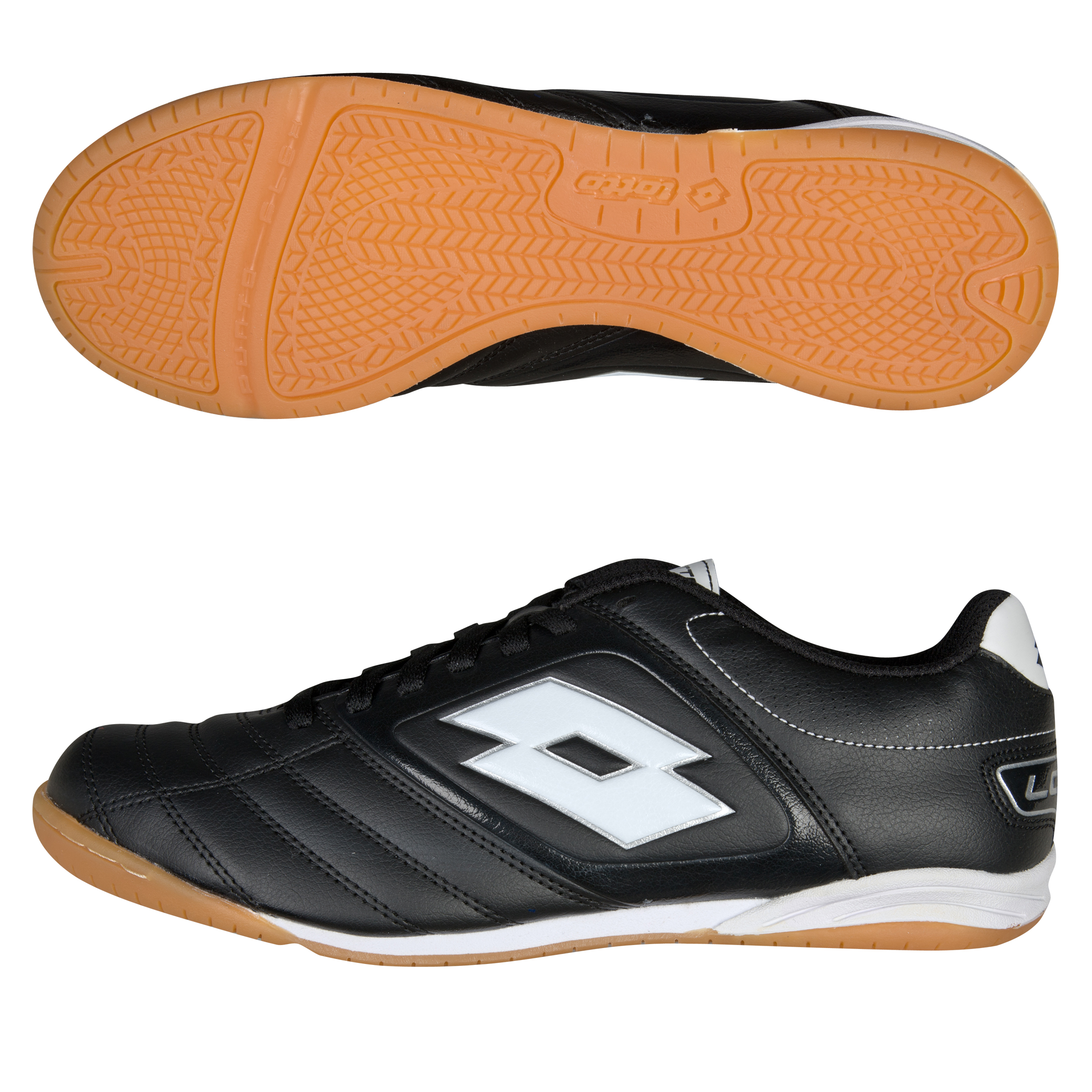 Lotto Stadio Potenza 500 Indoor Futsal Trainers - Black/White.